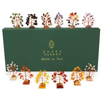 Crystal Tree Tree of Life 7 Chakra Healing Crystals & Stones for Positive Energy, Good Luck Gifts KARMAPLEDGE uk supplements