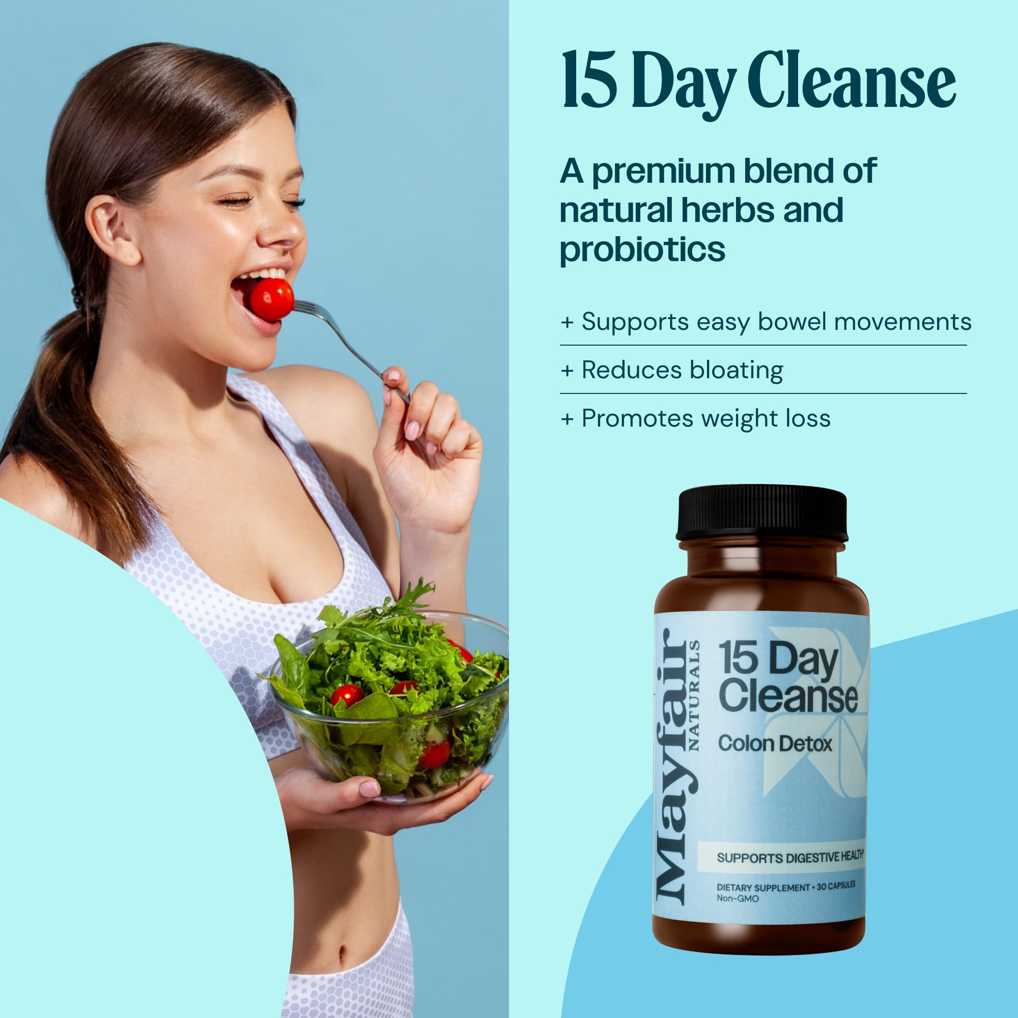Mayfair Naturals 15 Day Cleanse Colon Detox, Dietary Supplement, 30 Capsules, Natural Laxative Mayfair Naturals uk supplements