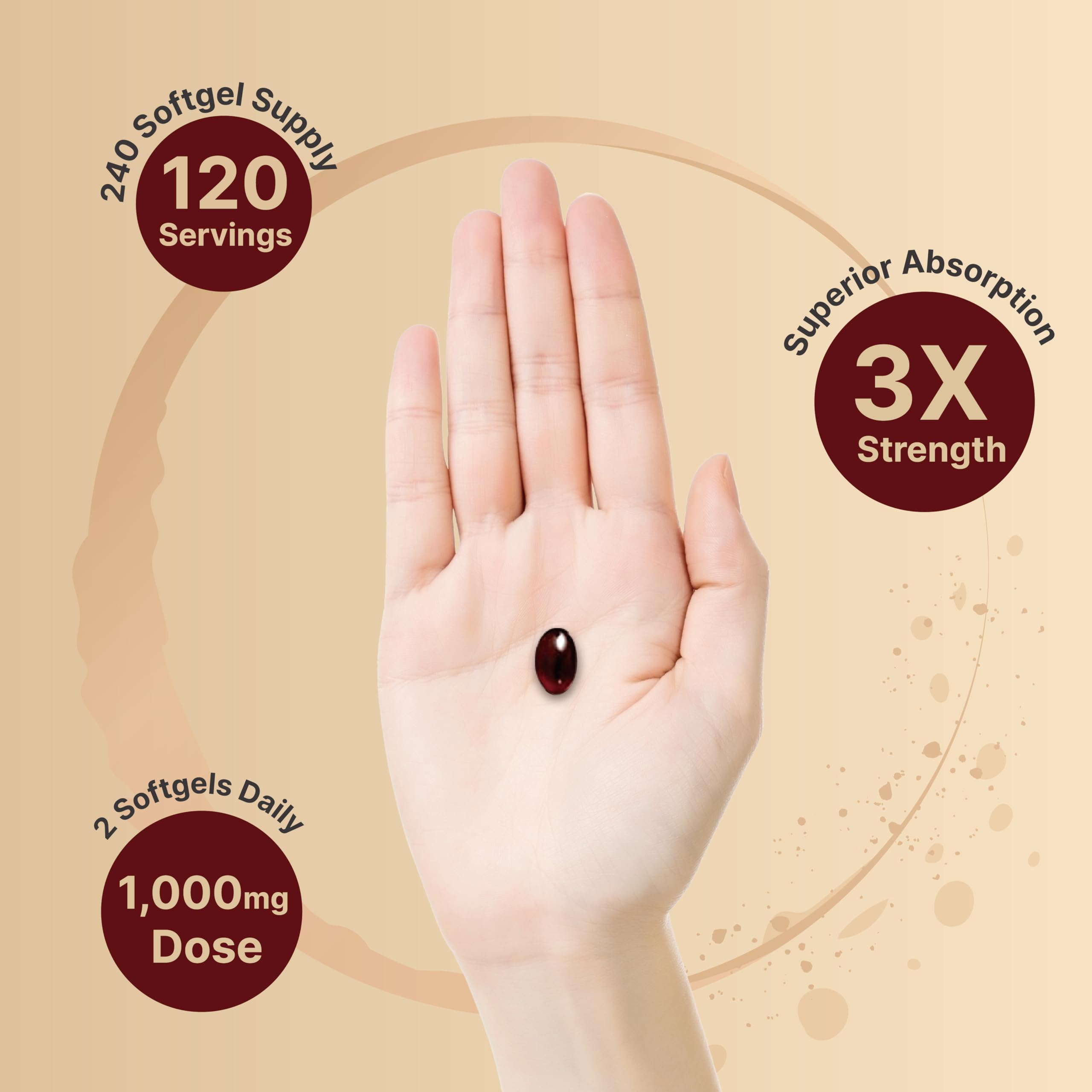 NatureBell Antarctic Krill Oil 1000mg Supplement, 240 Softgels, Natural Source of Omega-3 NatureBell uk supplements