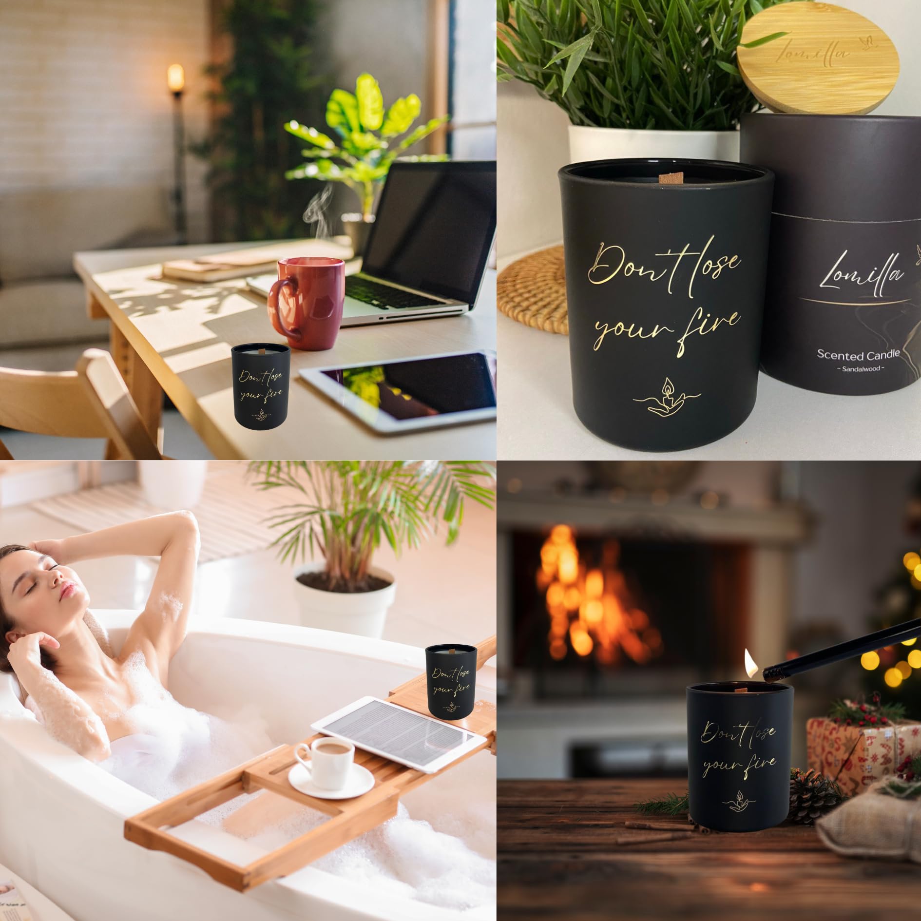 100% Natural Soy Wax Candle, Valentines Day Gifts for Women & Men, Candles for Home Lomilla uk supplements