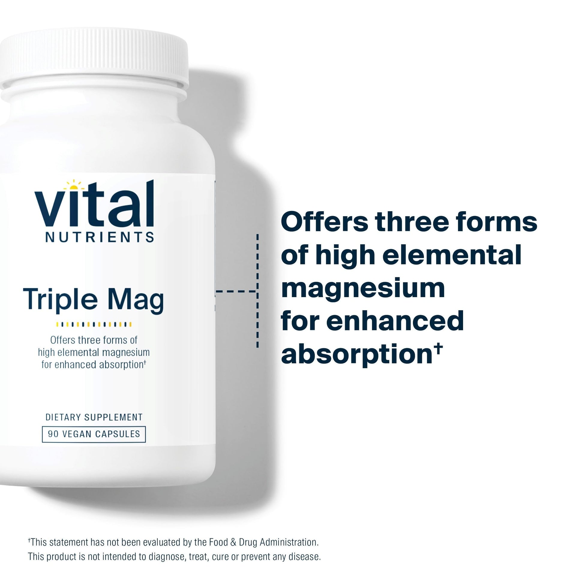 Vital Nutrients Triple Magnesium Complex Supplement | Vegan Magnesium Glycinate, Malate & Oxide 250mg | Easily Absorbed Magnesium Supplement for Stress, Muscle, Heart, Bone Support | 90 Capsules Vital Nutrients uk supplements