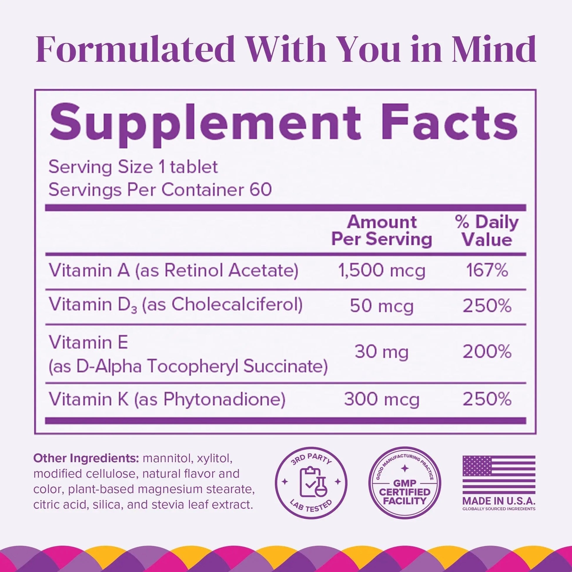 Barimelts ADEK - 60 Fast-Dissolving Tablets (2-Month Supply) - Sugar-Free Bariatric Vitamins for Women Including Vitamin A, Vitamin D, Vitamin E BariMelts uk supplements