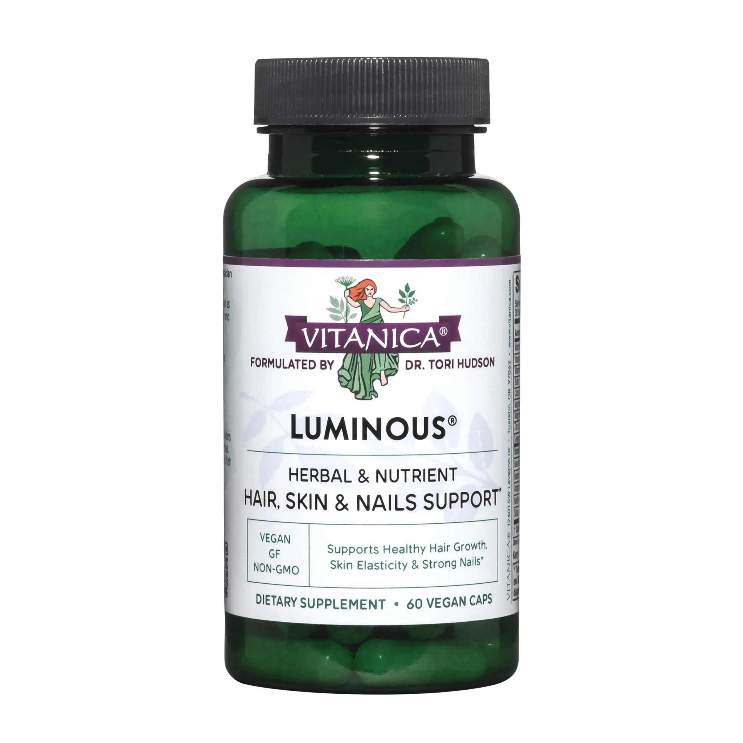 Vitanica, Luminous, Hair, Skin and Nail Support, Vegan, 60 Capsules Vitanica uk supplements