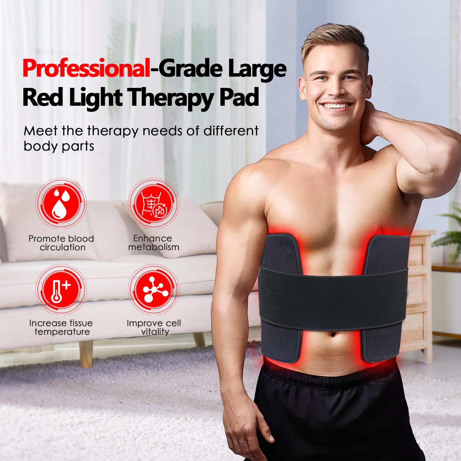 RUISQM Red Light Therapy Mat for Body - 360 LEDs Large Red & Infrared Light Therapy Pad Blanket RUISQM uk supplements