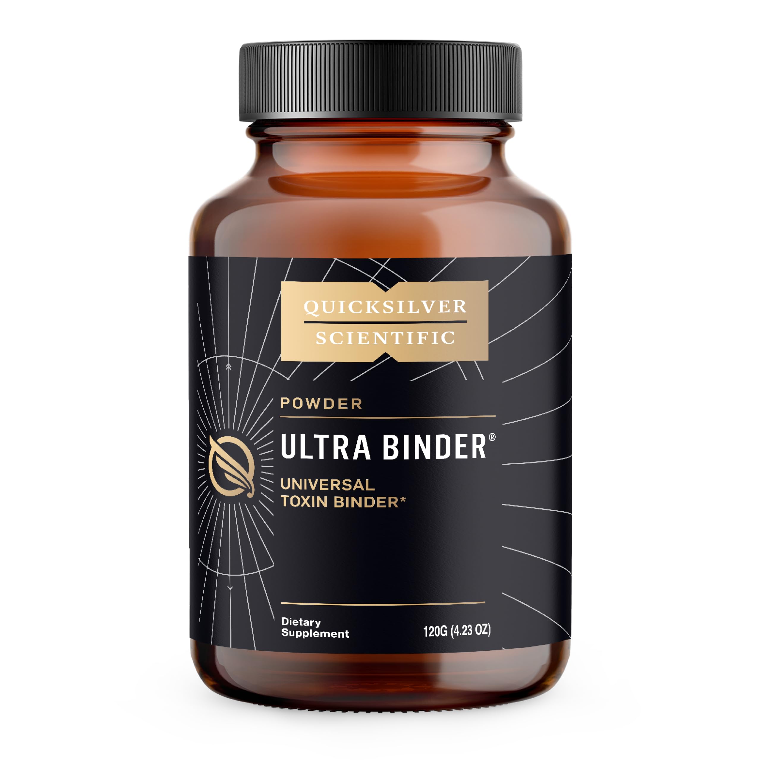 Quicksilver Scientific Ultra Binder Powder - Multi Binder with Bentonite Clay, Zeolite Detox & Charcoal - Supplement for Gut Support & The Body's Toxin Removal Process (120g) Quicksilver Scientific uk supplements