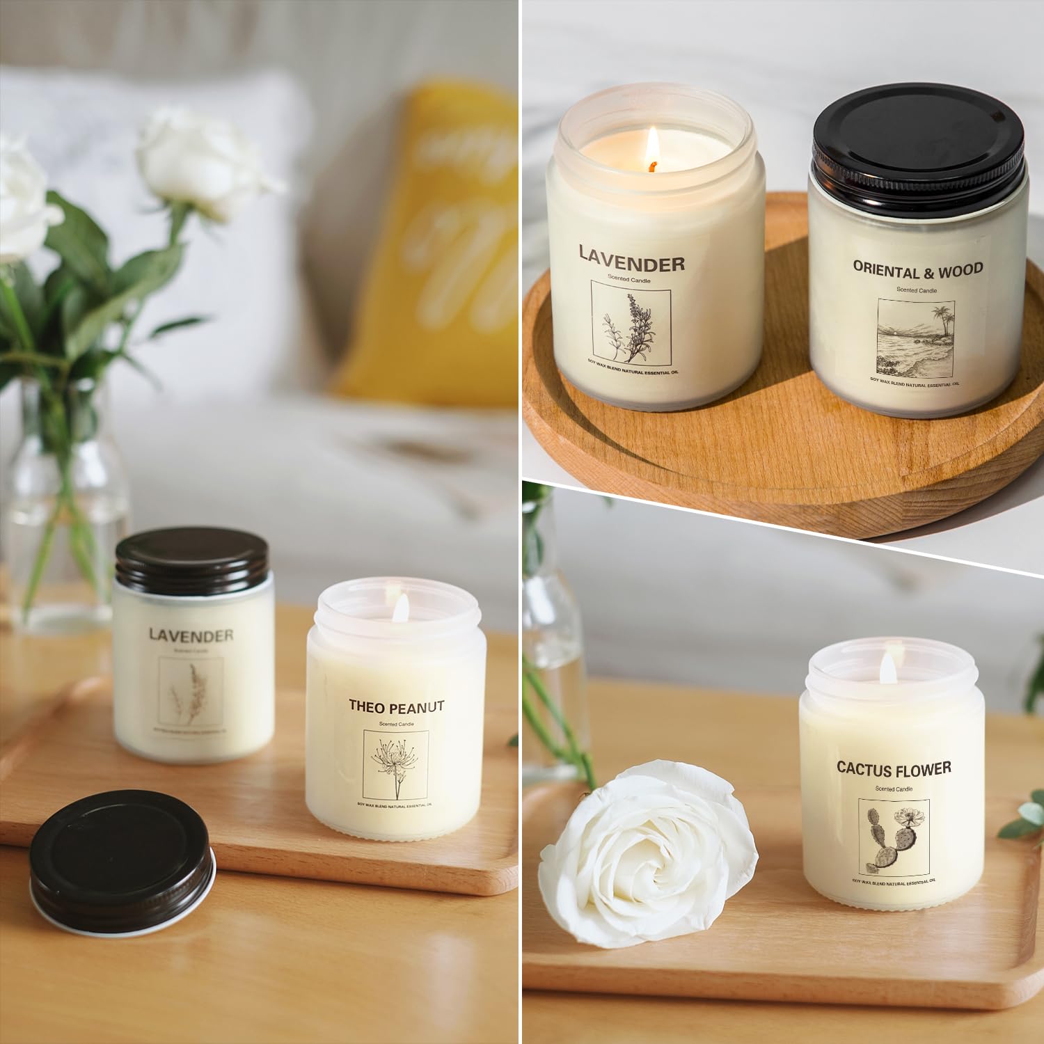 6 Pack Scented Candles, Aromatherapy Candles Gifts Set for Women, 42.6 oz 300 Hour Long Lasting YINUO LIGHT uk supplements