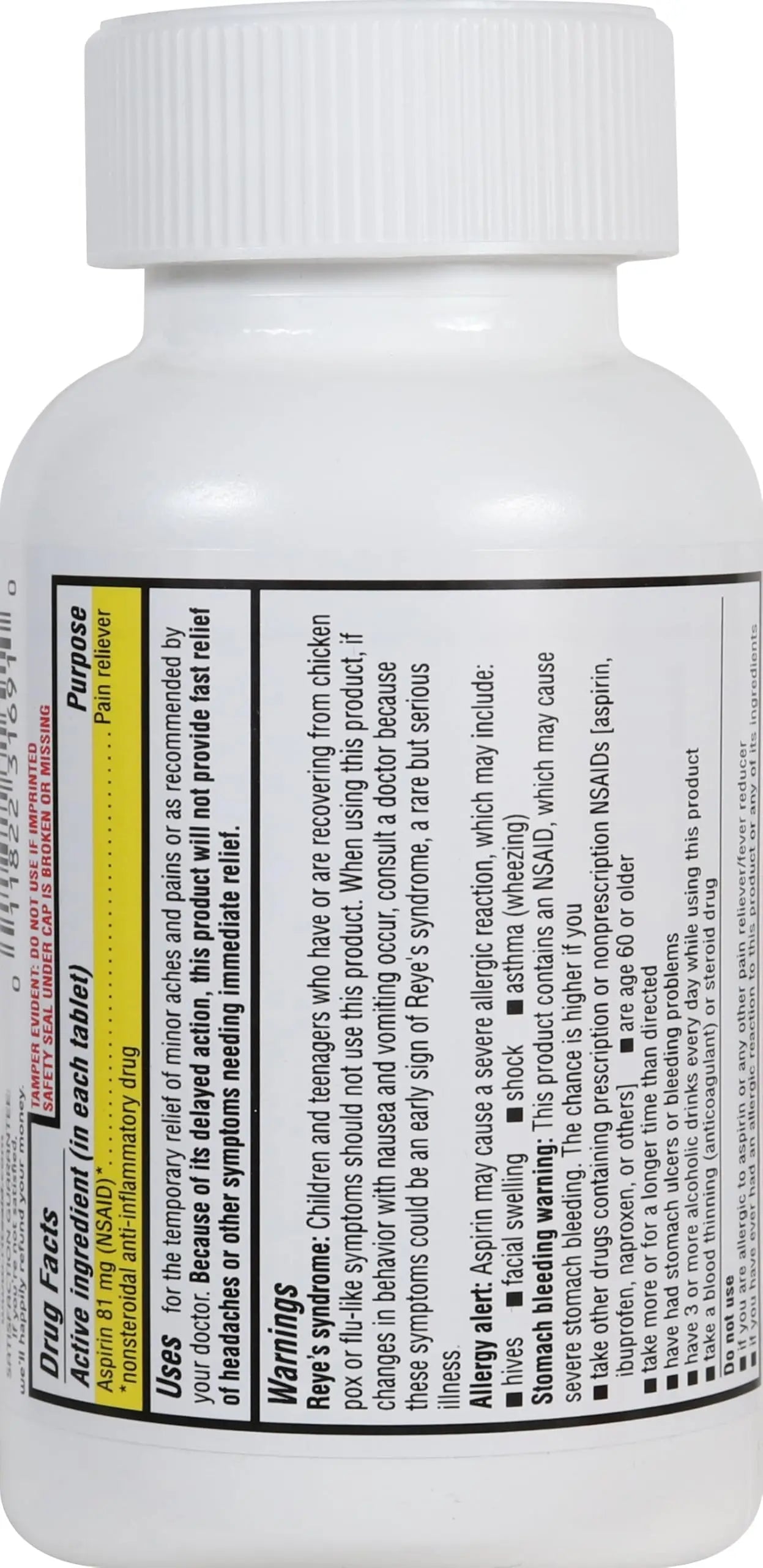 Rite Aid Aspirin Enteric Tablets - 81 mg Aspirin - 500 Count - Low-Dose for Headache Relief - Safety Coated - Aspirin Regimen - Migraine Medicine - Pain Relief Rite Aid uk supplements