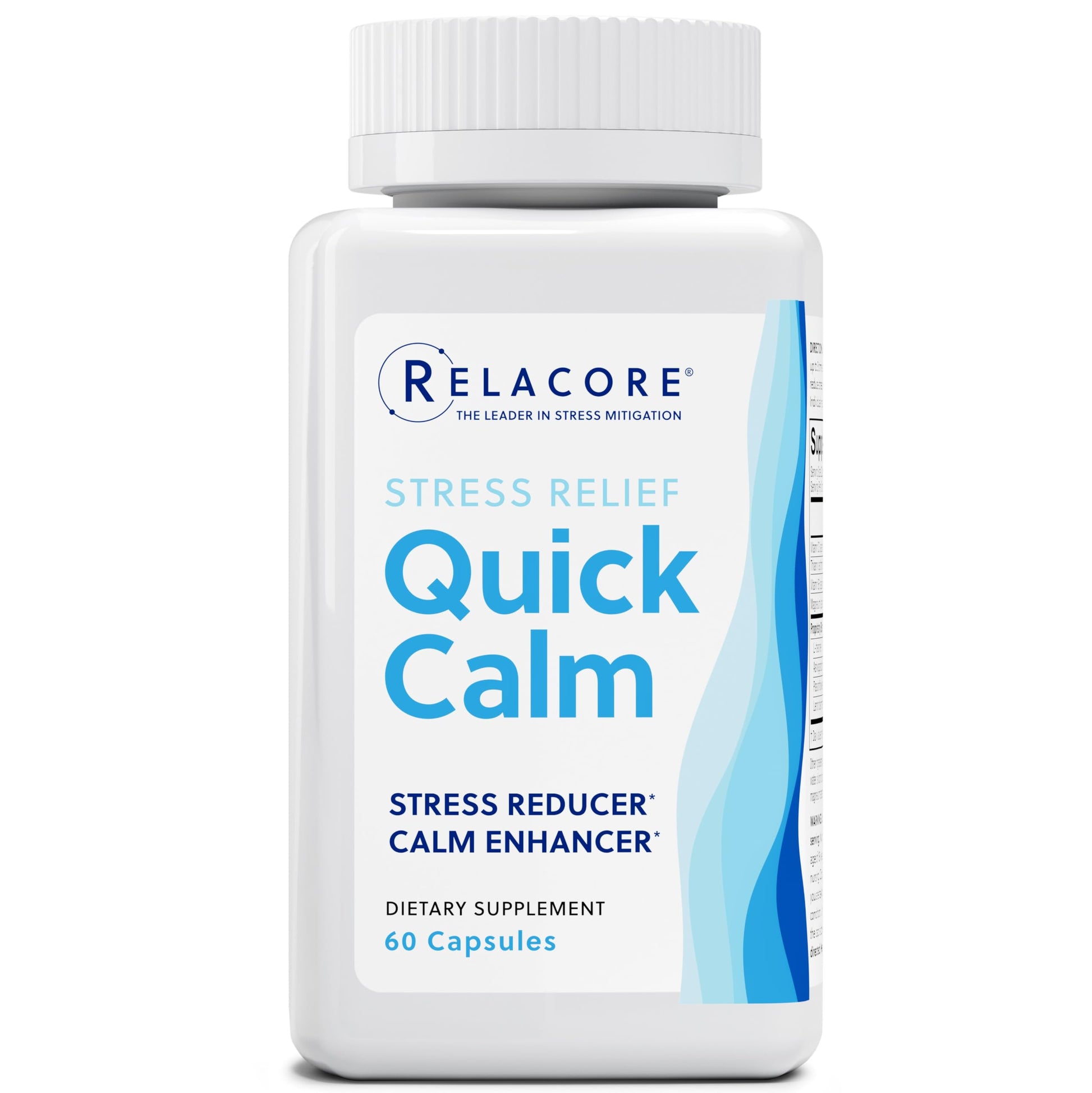 Relacore Quick Calm Mood Support Supplement with Ashwagandha, L-Theanine, Rapid Stress Relief and Relaxation – Cortisol Supplement - 60 ct Relacore uk supplements