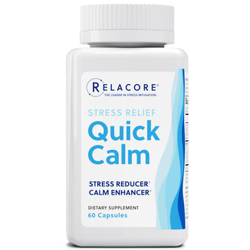 Relacore Quick Calm Mood Support Supplement with Ashwagandha, L-Theanine, Rapid Stress Relief and Relaxation – Cortisol Supplement - 60 ct Relacore uk supplements
