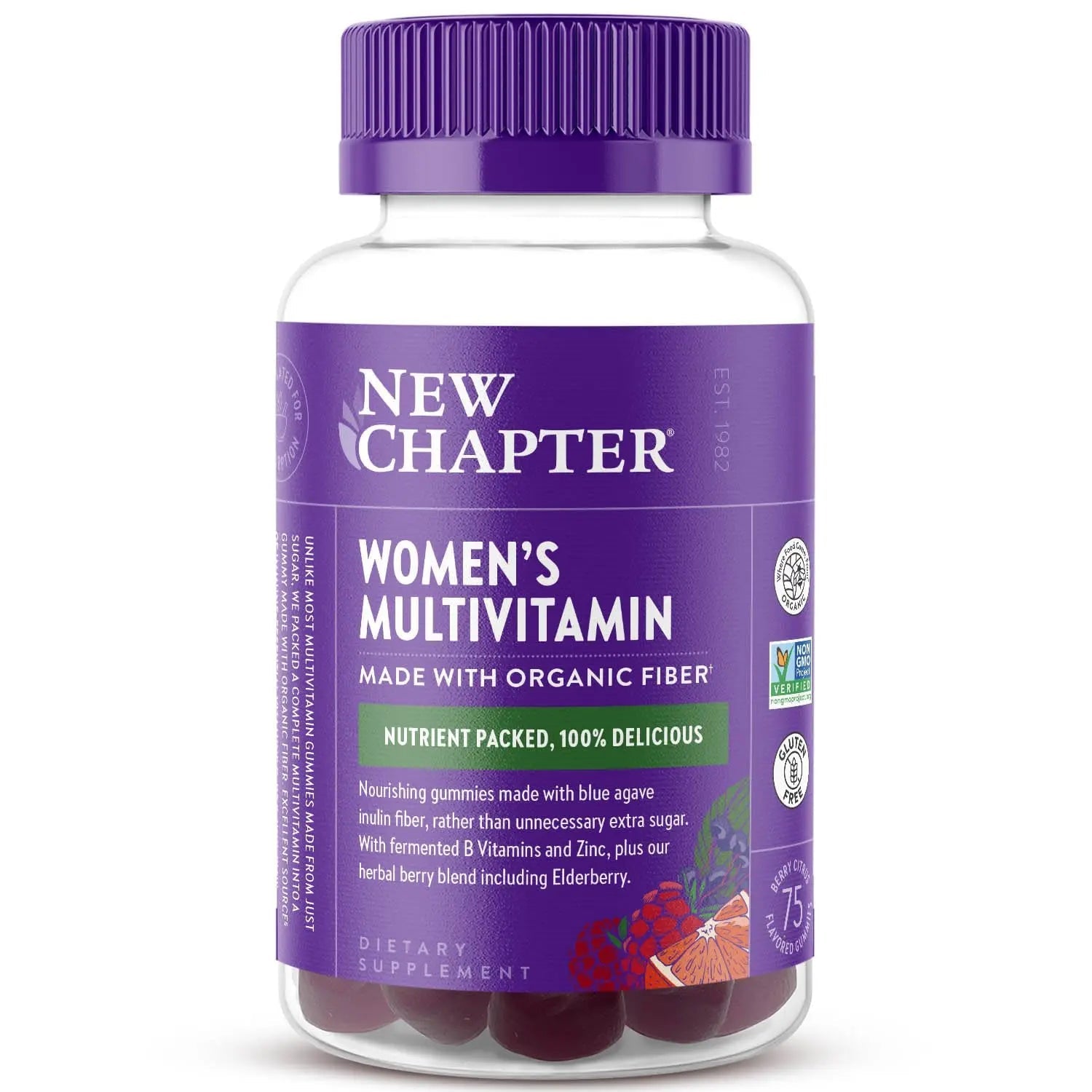 New Chapter Women’s Multivitamin Gummies - 59% Less Sugar, Women’s Gummy Vitamins with Vitamin C, D3 & Zinc New Chapter uk supplements