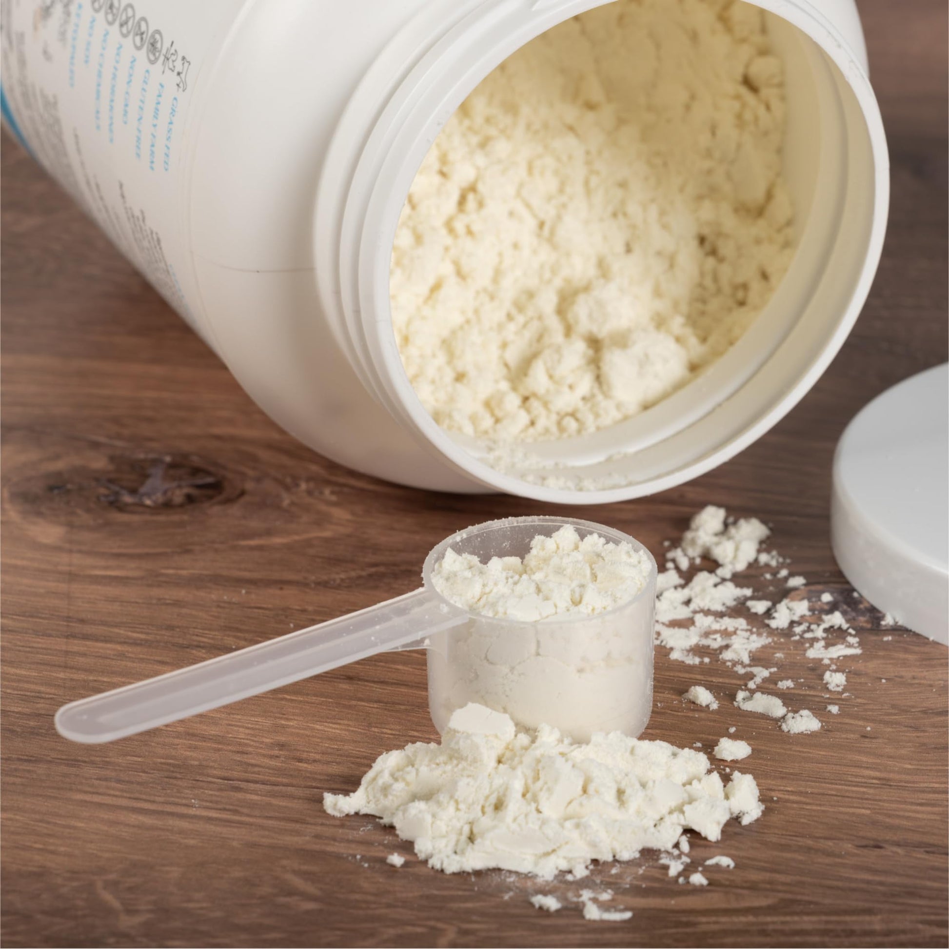 Mt. Capra Clean Whey Protein | Grass-Fed Undenatured Goat Whey Protein Powder | 24 g Protein Per Serving, All Natural, Non-GMO, High in Branch Chain Amino Acids | Unsweetened | 15 Servings - 16 oz MT. CAPRA SINCE 1928 uk supplements