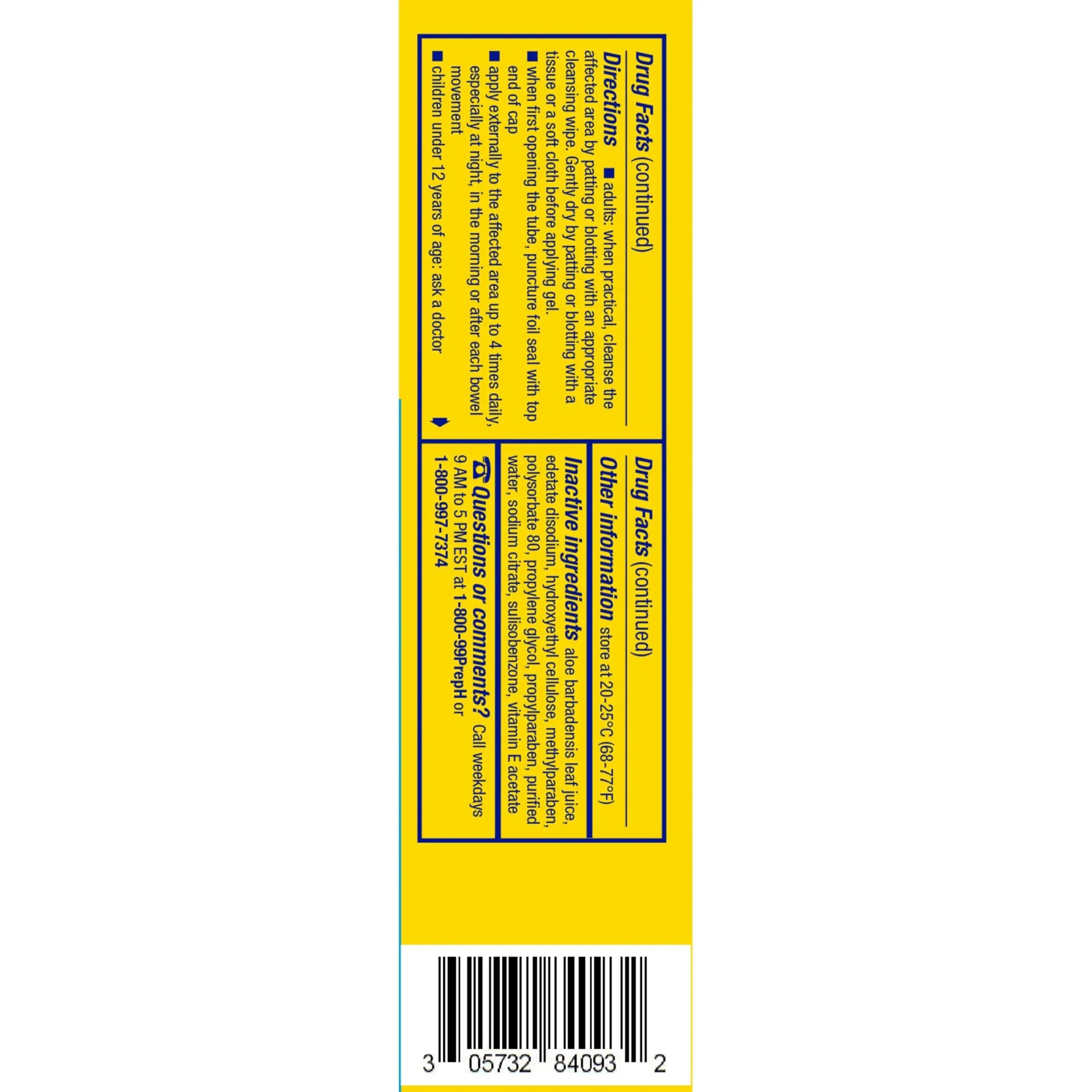 Preparation H Hemorrhoid Cooling Gel with Aloe for Fast Discomfort Relief - 0.9 Oz Tube Preparation H uk supplements
