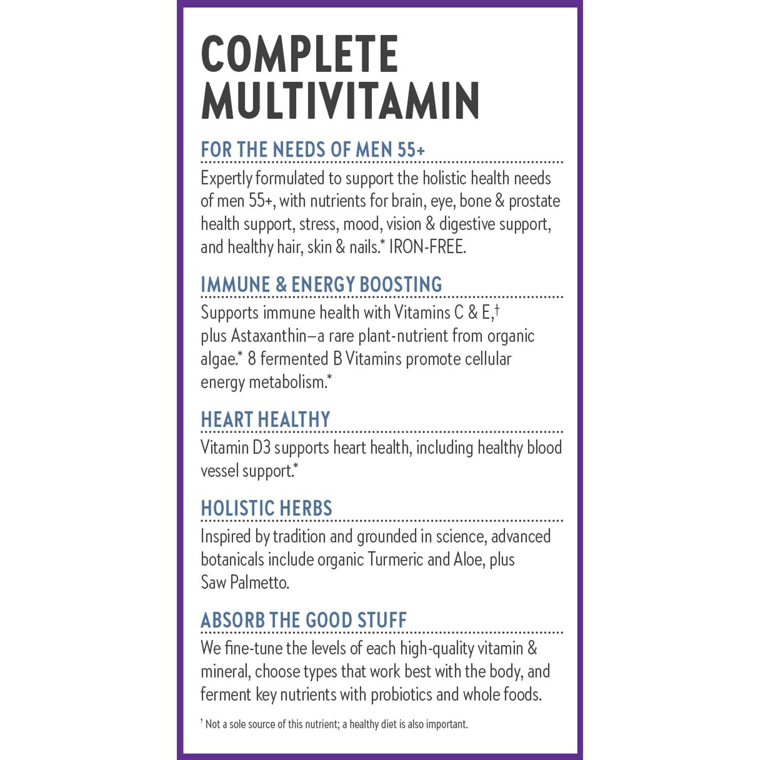 New Chapter Multivitamin for Men 50 Plus + Immune Support - Every Man's One Daily 55+ with Fermented Probiotics + Whole Foods + Astaxanthin New Chapter uk supplements