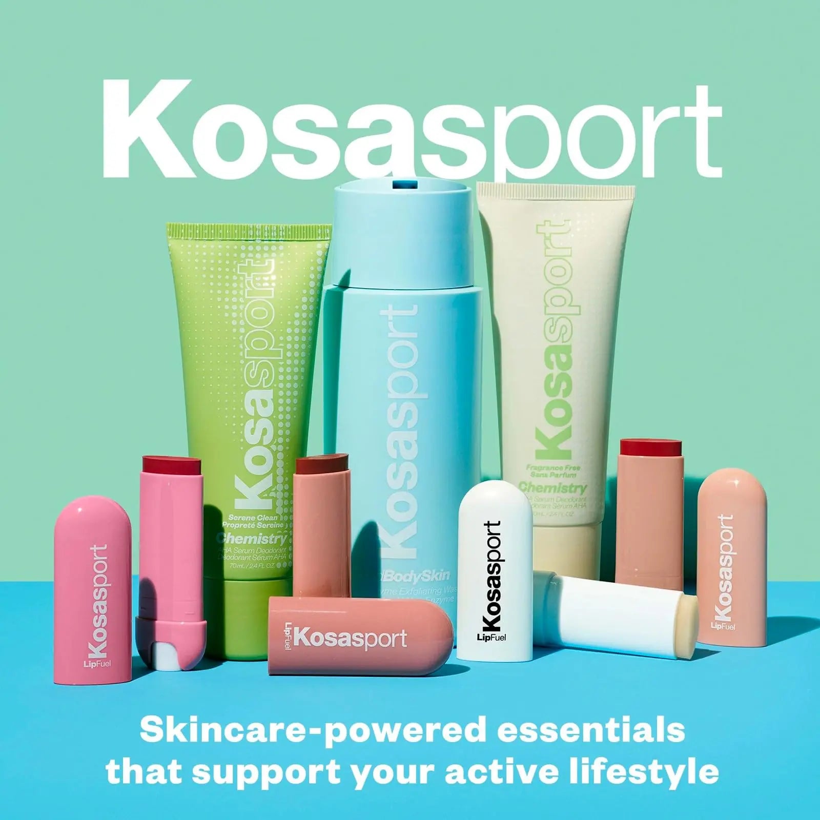 Kosas Chemistry Deodorant - Aluminium and Baking Soda Free + BO-Fighting AHA Serum that Exfoliates, Softens, and Nourishes the Skin, (Fragrance Free) Kosas uk supplements