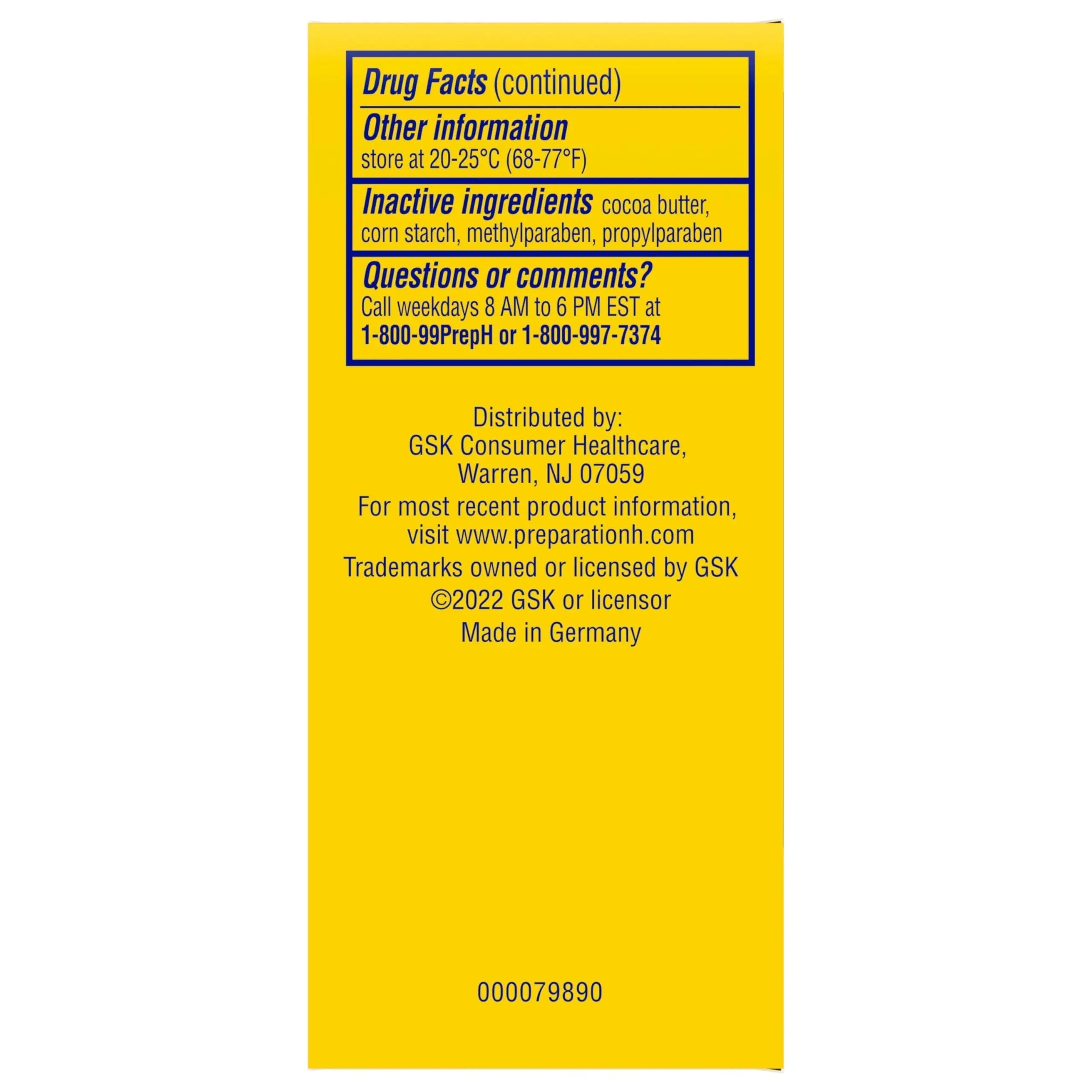 Preparation H Hemorrhoid Suppositories For Itching And Discomfort Relief - 12 Count (Pack of 1) Preparation H uk supplements