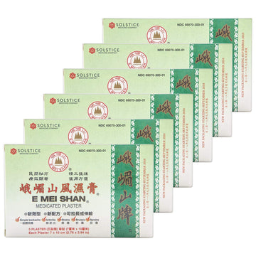 E Mei Shan Medicated Plaster (Jako Kototsu) (5 plasters per Box) (6 Boxes) (Solstice) E Mei Shan uk supplements