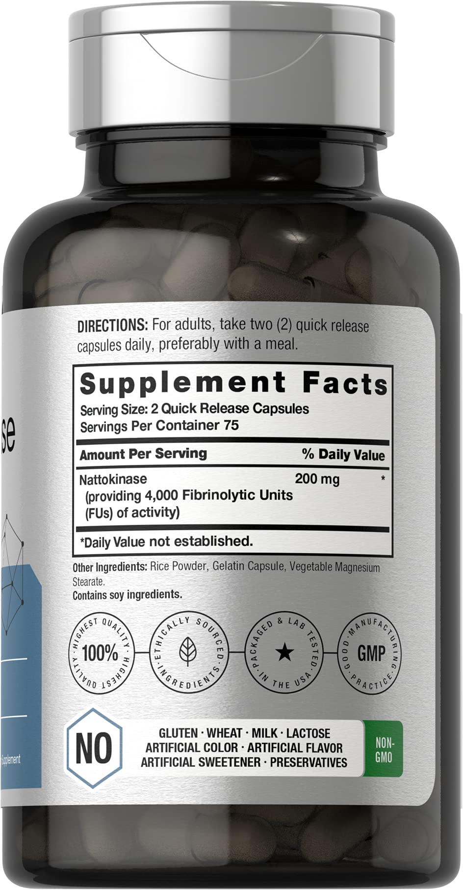 Nattokinase Supplement 4000 FU | 150 Capsules | Non-GMO, Gluten Free | by Horbaach Horbäach uk supplements