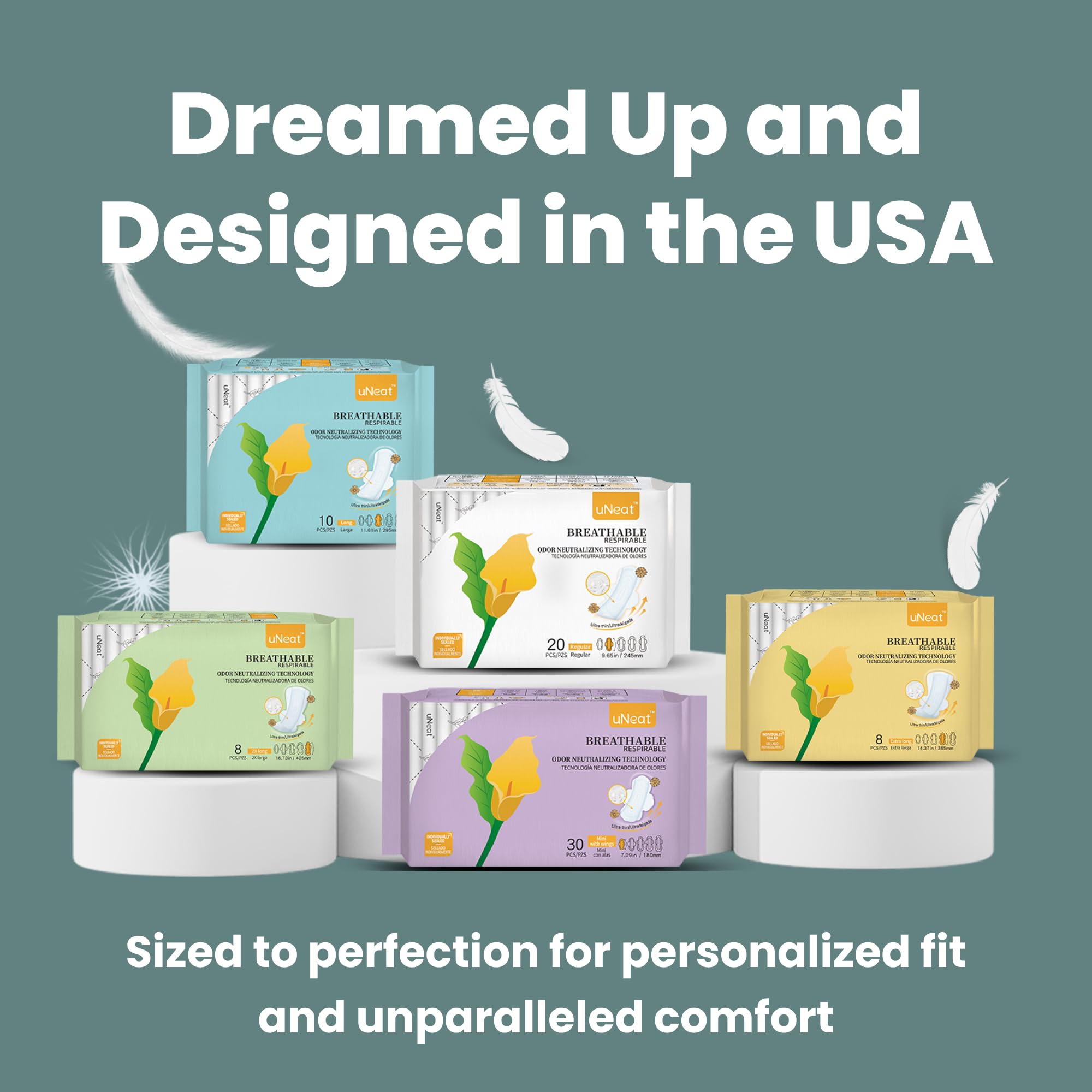 uNeat Regular with Wings Ultra-Thin Sanitary Pads for Women and Teen, Unscented, Eliminates Odor uNeat uk supplements