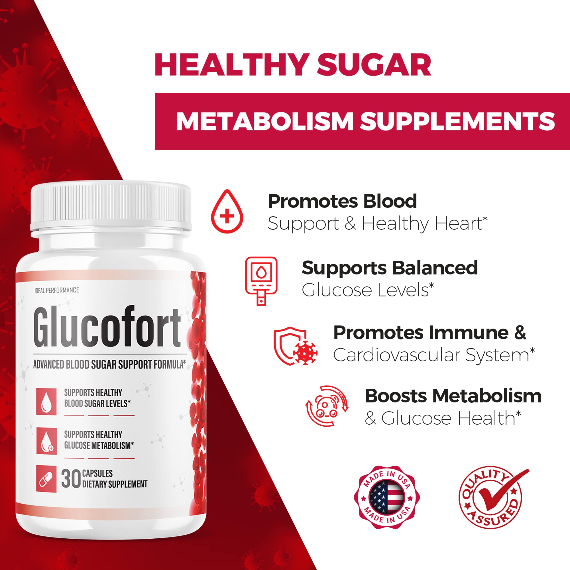 IDEAL PERFORMANCE (Official) Glucofort Supplement Support Formula (3 Pack) IDEAL PERFORMANCE uk supplements