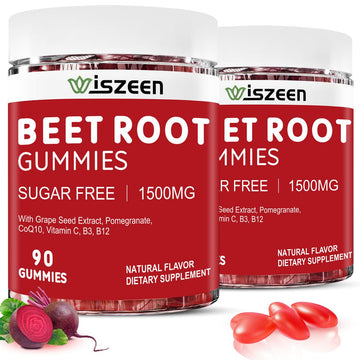 Wiszeen Beet Root Gummies - 60 Servings - Beets Gummies Beet Chews Nitric Oxide Wiszeen uk supplements