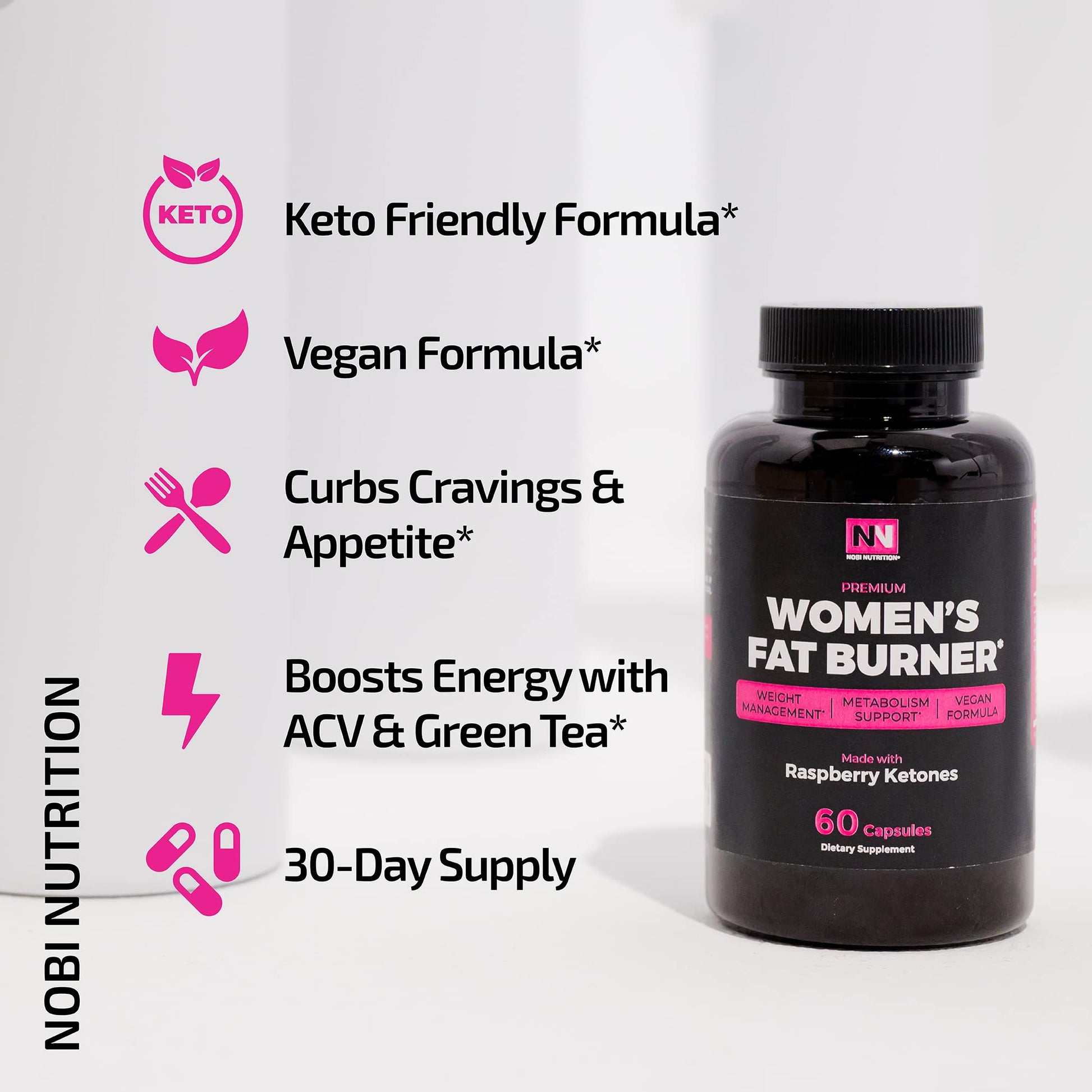Fat Burner For Women | Metabolism Booster & Weight Loss Support Supplement Nobi Nutrition uk supplements