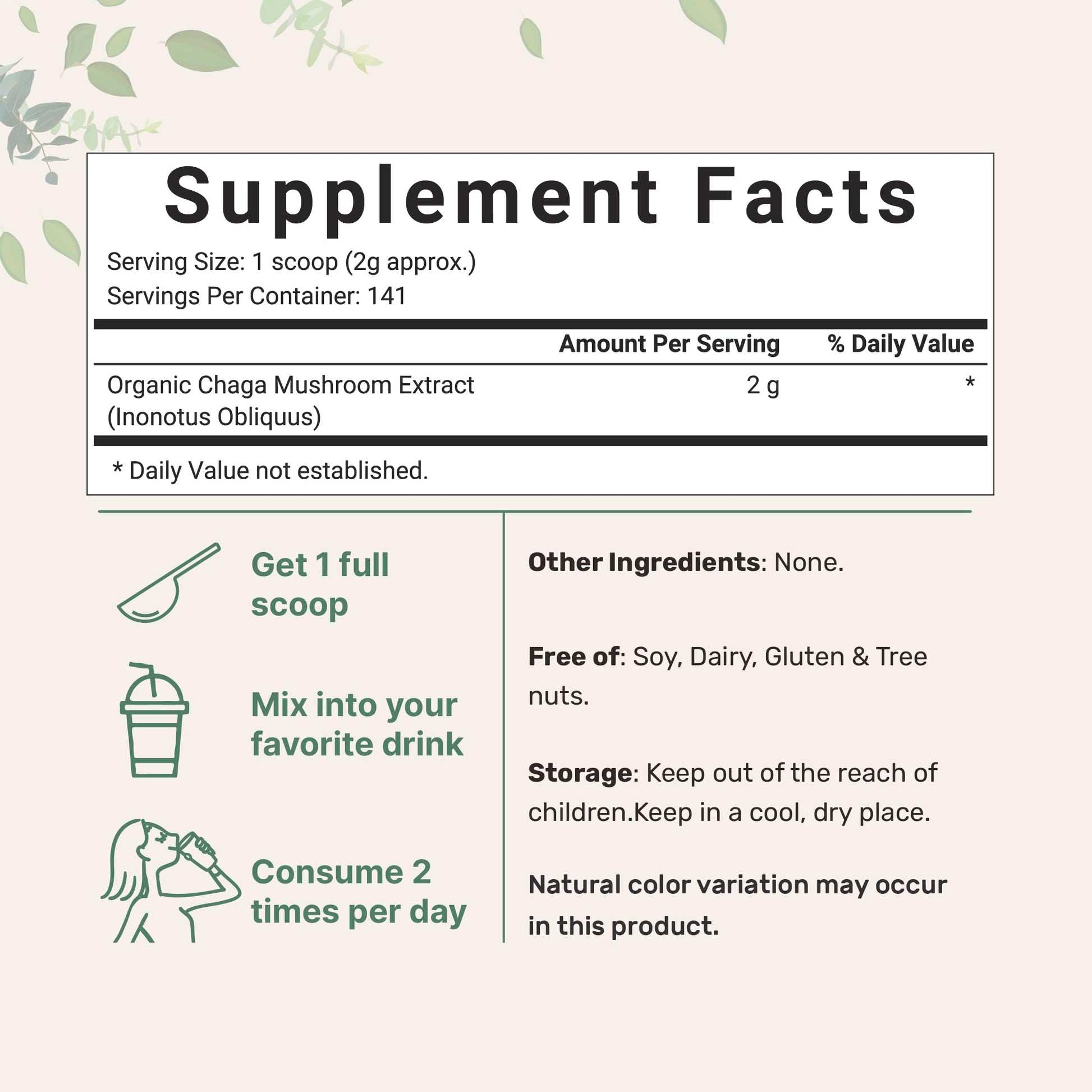 Micro Ingredients Organic Chaga Mushroom Extract 100:1 Powder, 10 Ounce Micro Ingredients uk supplements