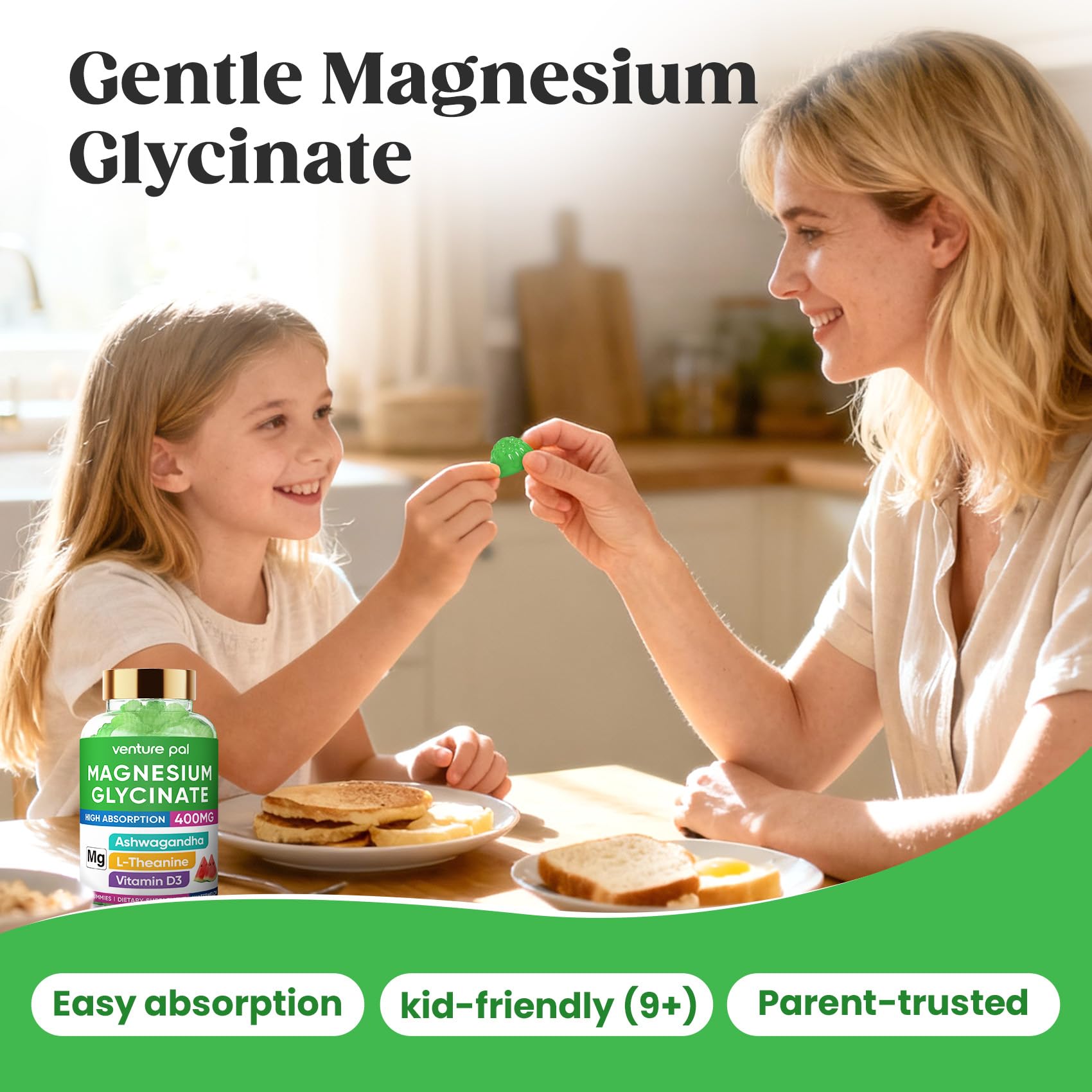 60 Day Supply Magnesium Glycinate 400mg Gummies with Ashwagandha, L-Theanine, CoQ10, Vitamin D3 & B6, Sugar Free Magnesium Gummies for Adults & Kids, Stress Relief, Sleep & Calm, Vegan, Gluten Free Venture Pal uk supplements