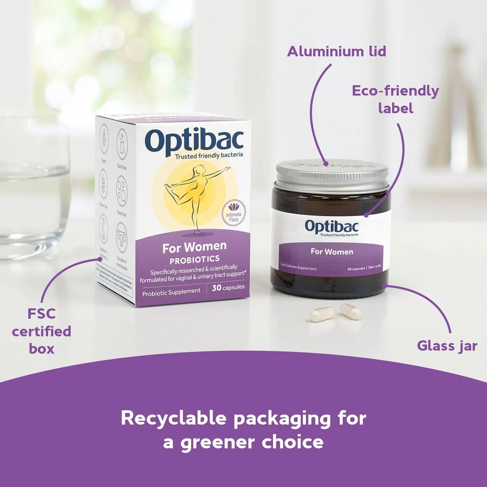 Optibac Probiotics for Women - Vegan Probiotic to Support Vagina Flora and Urinary Tract Health - 14 Capsules Optibac Probiotics uk supplements