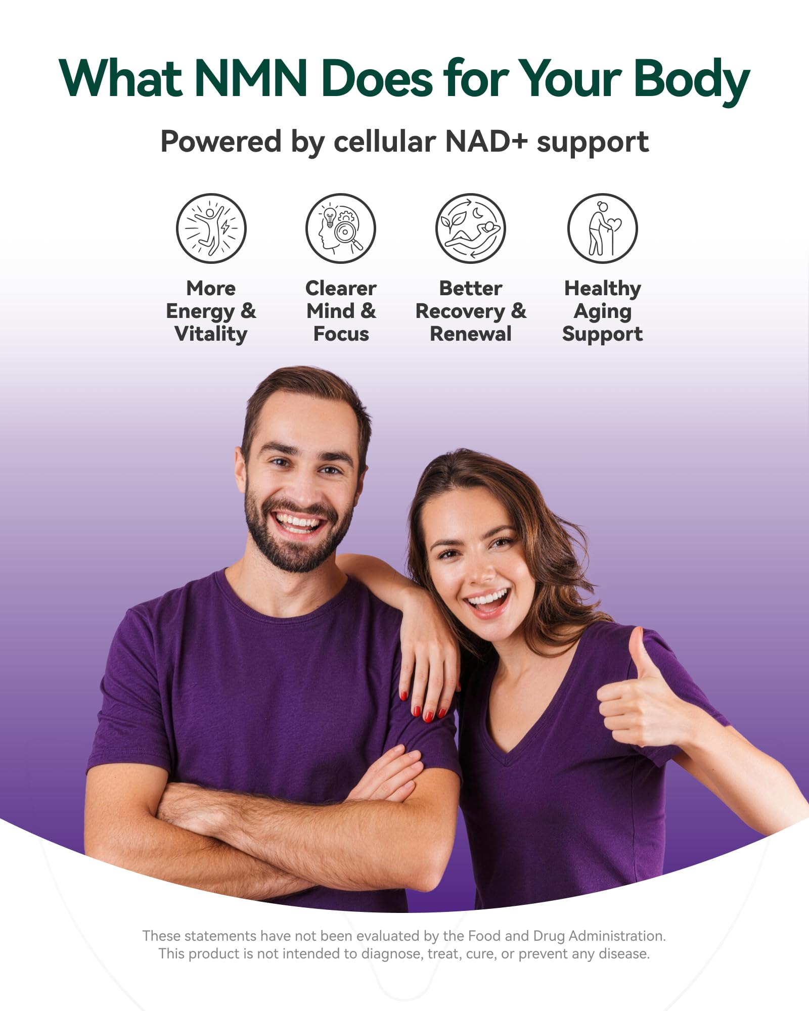 Inner Brightness NMN Supplement 500mg, 99.9% High Purity, Supports NAD+ Levels & Cellular Energy, 5-in-1 Formula with Resveratrol & Astaxanthin, Non-GMO, Gluten-Free, 60 Capsules Inner Brightness uk supplements
