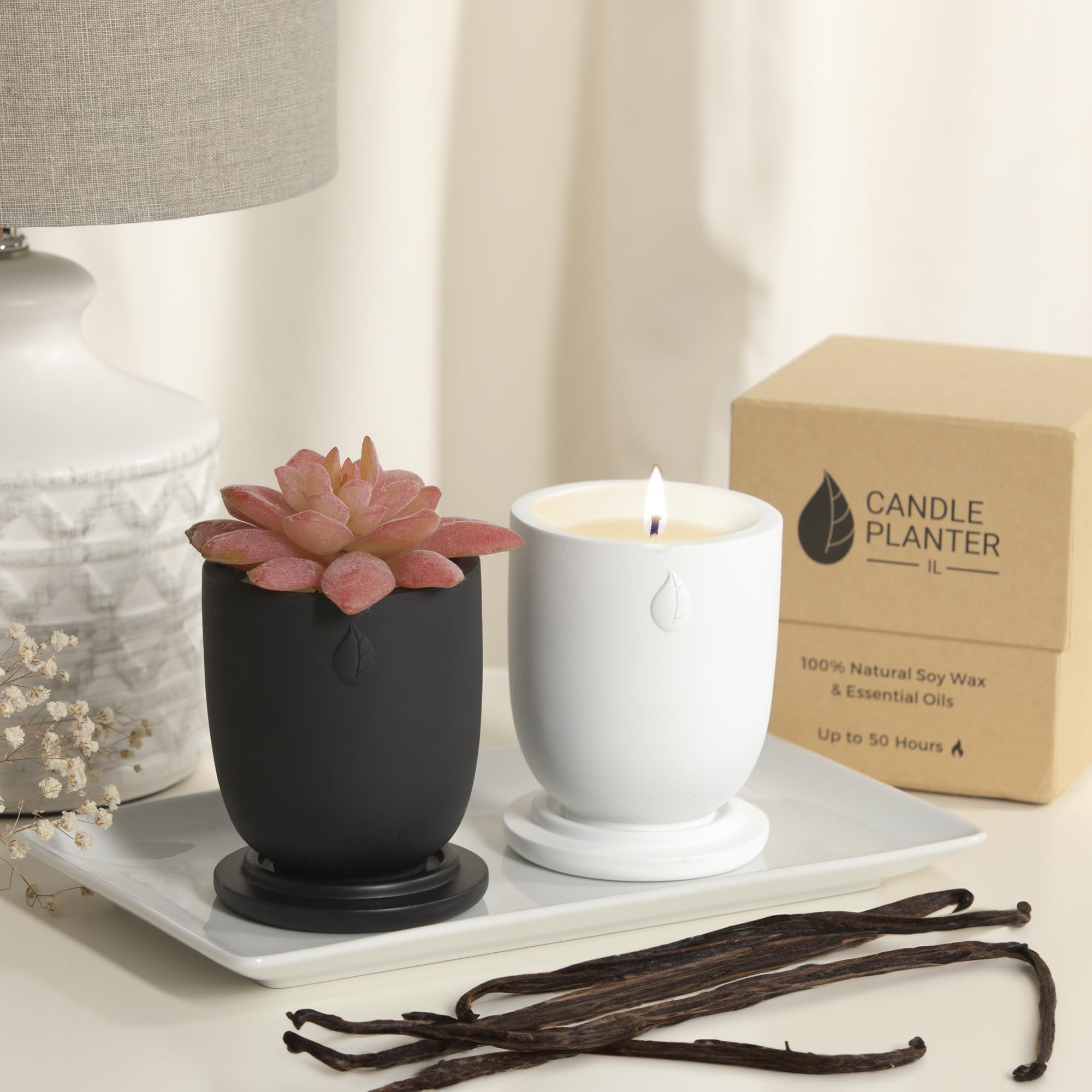 CandlePlanter Concrete Cement Candle Planter - Candles for Home Scented, Soy Candles CANDLEPLANTER uk supplements