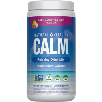 Natural Vitality Calm Magnesium 16oz Powder | Raspberry Lemon Flavored Supplement | Non-GMO, Vegan & Gluten Free Formula Natural Vitality uk supplements