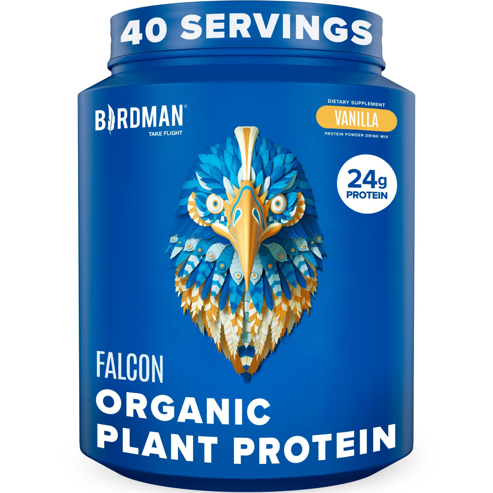 BIRDMAN Falcon Vegan Protein Powder Organic, Stevia & Sugar Free, Plant Based Protein BIRDMAN uk supplements