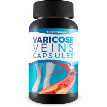 Varicose Veins Capsules - Our Best Natural Varicose Veins Treatment - Varicose Vein Supplement Anti Varicose Veins Women - Herbal Varicose Veins Treatment for Legs - Herbal Remedies for Varicose Veins Happy Health Marketplace uk supplements