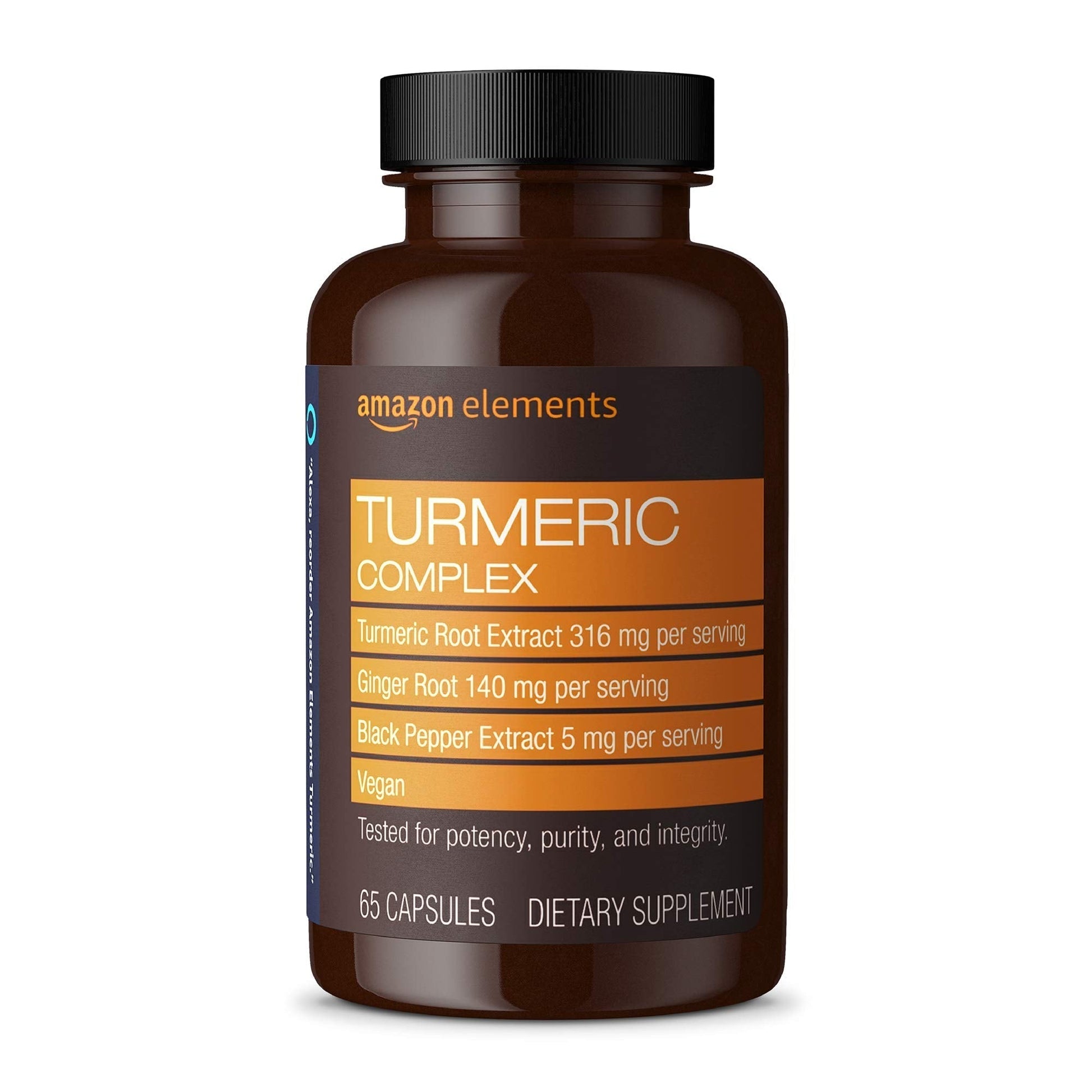 Amazon Elements Turmeric Complex, 316 mg Curcumin, 140 mg Ginger, 5 mg Black Amazon Elements uk supplements