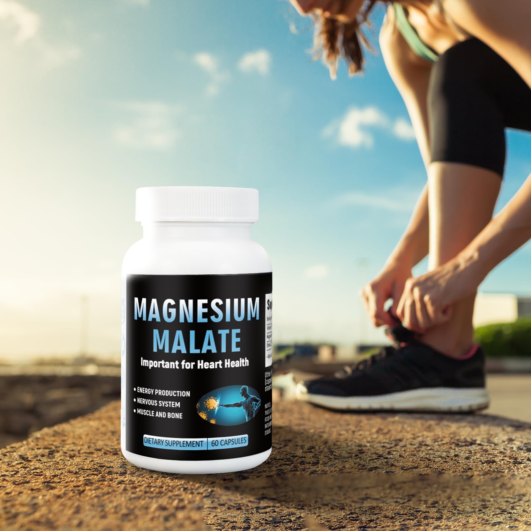 Laicuherb Magnesium Capsules for Bone and Muscle Health, 500 mg Magnesium Supplement, 60 Count, Vegetarian Capsules Laicuherb uk supplements