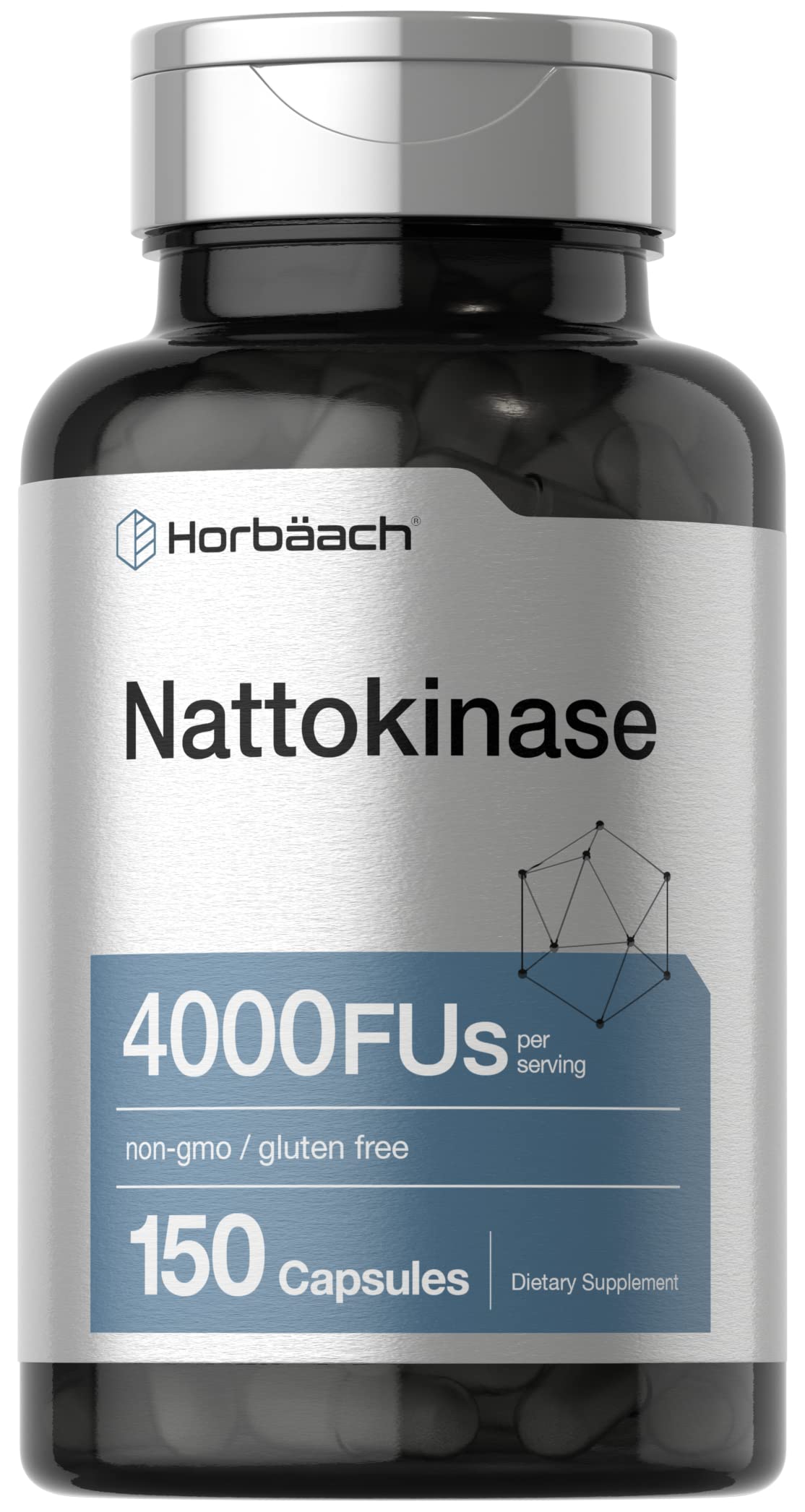Nattokinase Supplement 4000 FU | 150 Capsules | Non-GMO, Gluten Free | by Horbaach Horbäach uk supplements