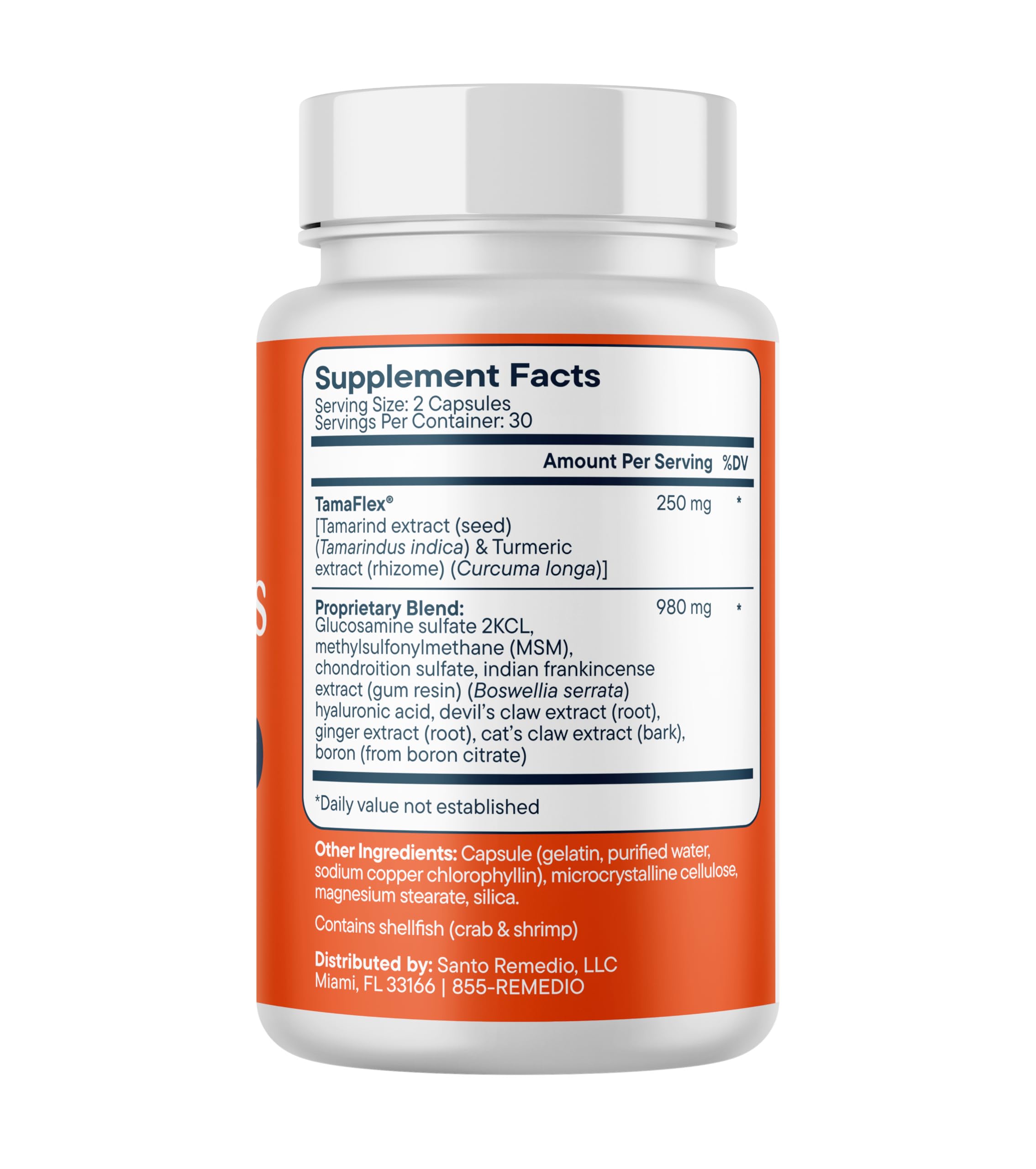 Santo Remedio Articulaciones, Joint Health Support, Promotes Joint Comfort and Function, Contains Clinically Proven Ingredients, TamaFlex™, 60 Servings Santo Remedio uk supplements