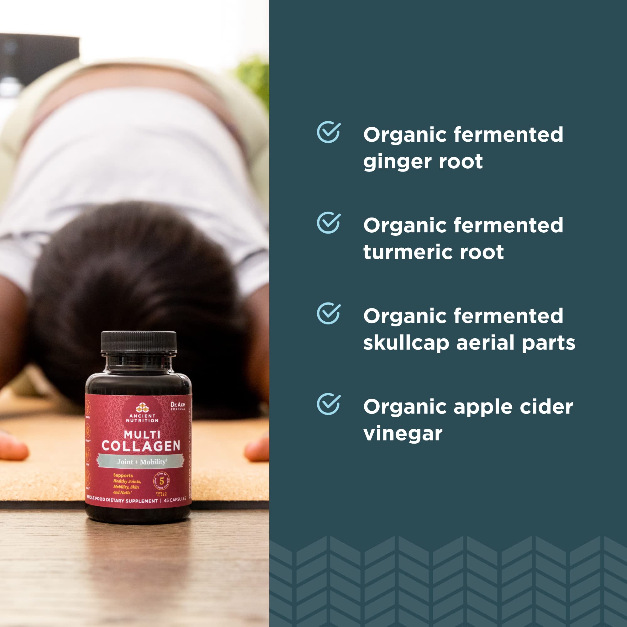 Ancient Nutrition Collagen Pills for Joint Support, Multi Collagen Capsules 45 Ct, Joint + Mobility, Supports Joints, Skin & Nails, Exercise Recovery, Paleo and Keto Friendly, Gluten Free Ancient Nutrition uk supplements