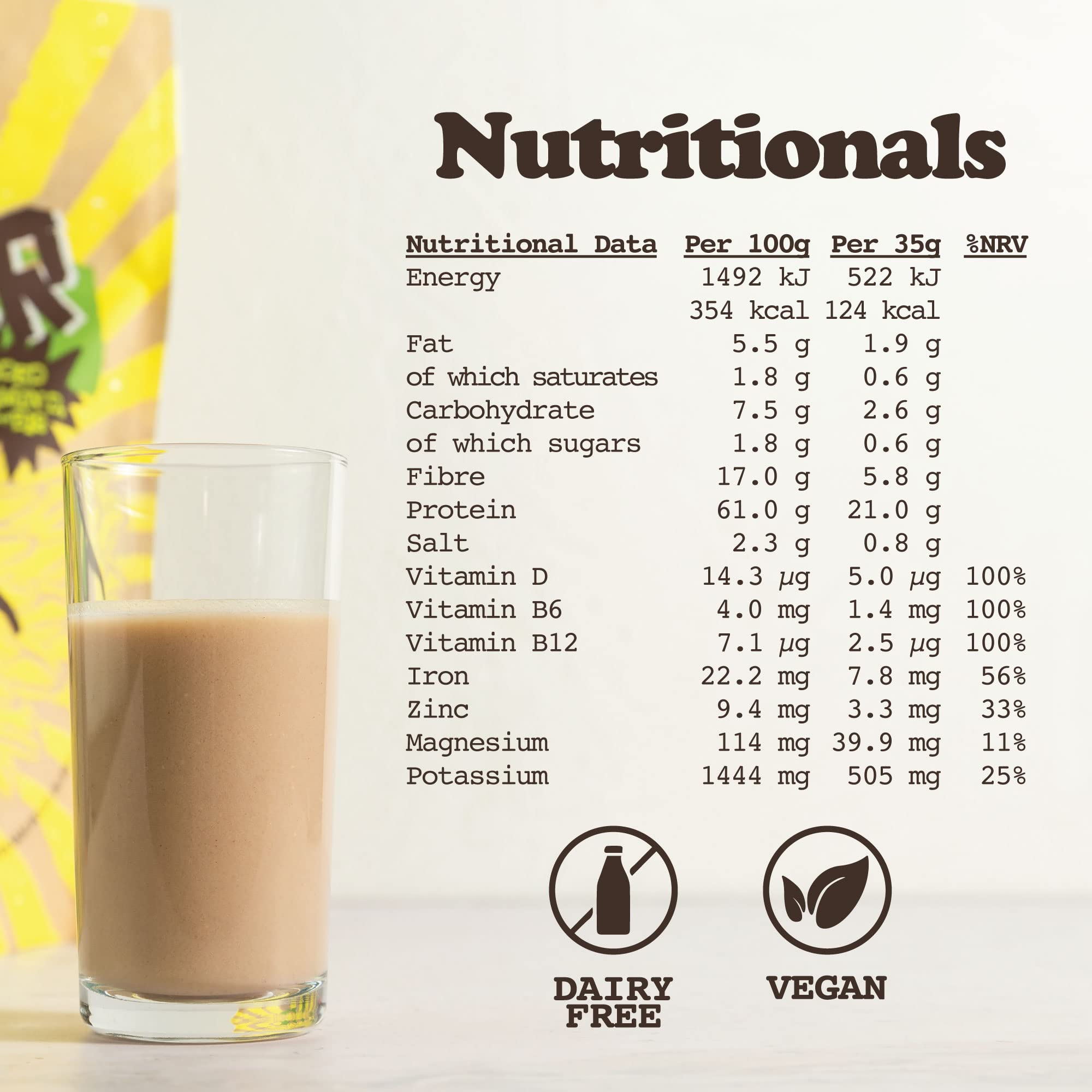 SunPower Vegan Protein Powder - 21g Plant Protein per Serving - Pea, Sunflower SunPower uk supplements