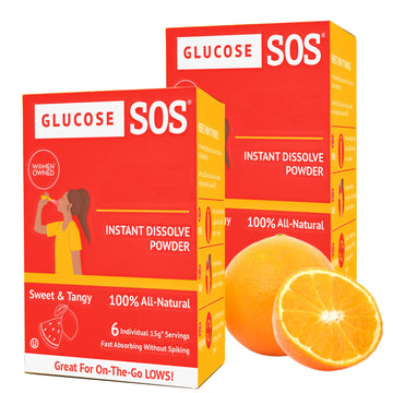 Glucose SOS Glucose Powder Packets with Natural Dextrose, Fast-Absorption That Instantly Dissolves in Your Mouth with No Water Needed, Sweet & Tangy 12 Servings Glucose SOS uk supplements