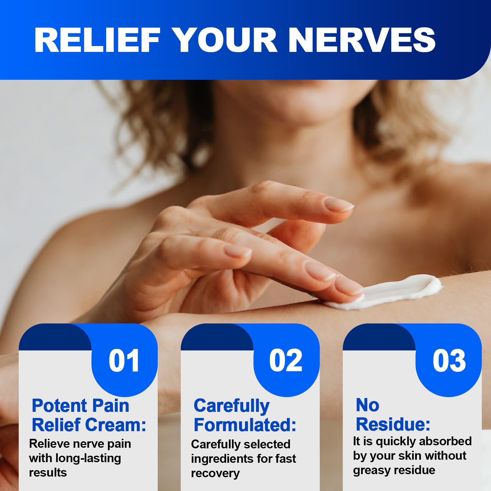 Neuropathy Nerve Relief Cream, Large 4 Oz, Nerve Savior for Neuropathy-Maximum Strength for Feet, Hands, Legs ＆ Toes, Neuropathy Cream with Arnica, Vitamin B6, Aloe Vera ＆ MSM, 120 ml TRPLKJE uk supplements