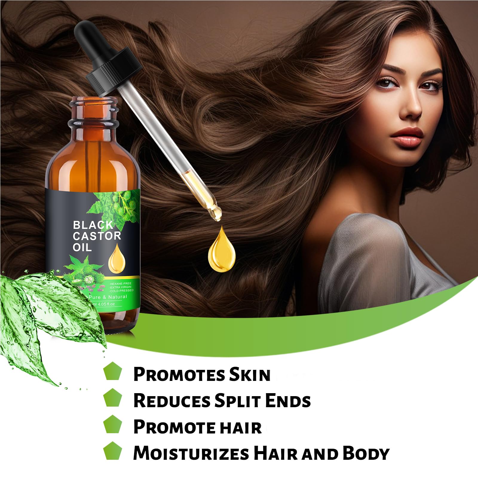PAVAROP Jamaican Black Castor Oil, Organic Black Castor Oil Cold Pressed in Glass Bottle PAVAROP uk supplements