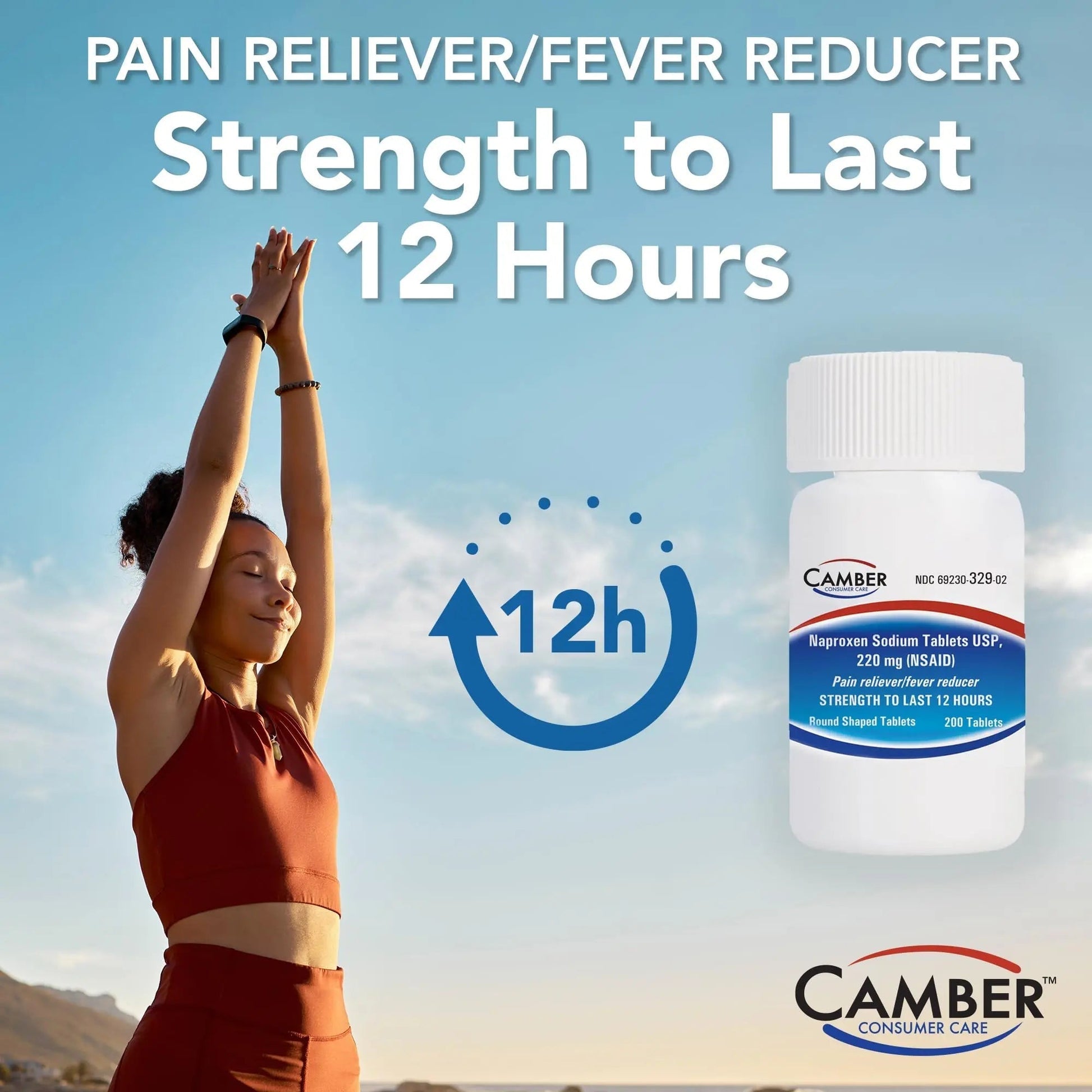 Camber Naproxen Sodium, 220 mg - Pain Reliever and Fever Reducer (500 Count) CAMBER PHARMACEUTICALS, INC uk supplements
