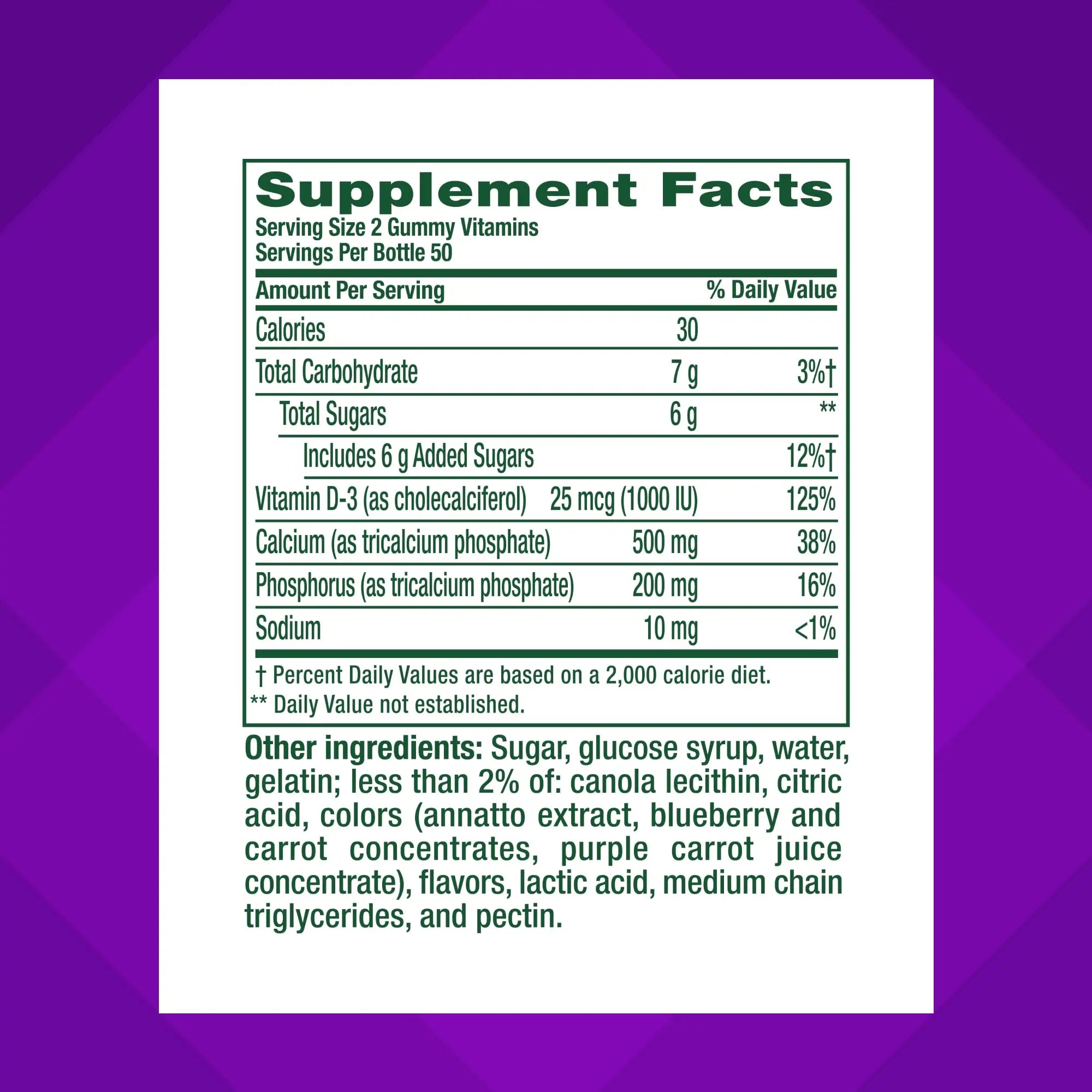 vitafusion Chewable Calcium Gummy Vitamins for Bone and Teeth Support, Calcium Gummies, Fruit and Cream Flavor, 100 Count, 50 Day Supply Vitafusion uk supplements