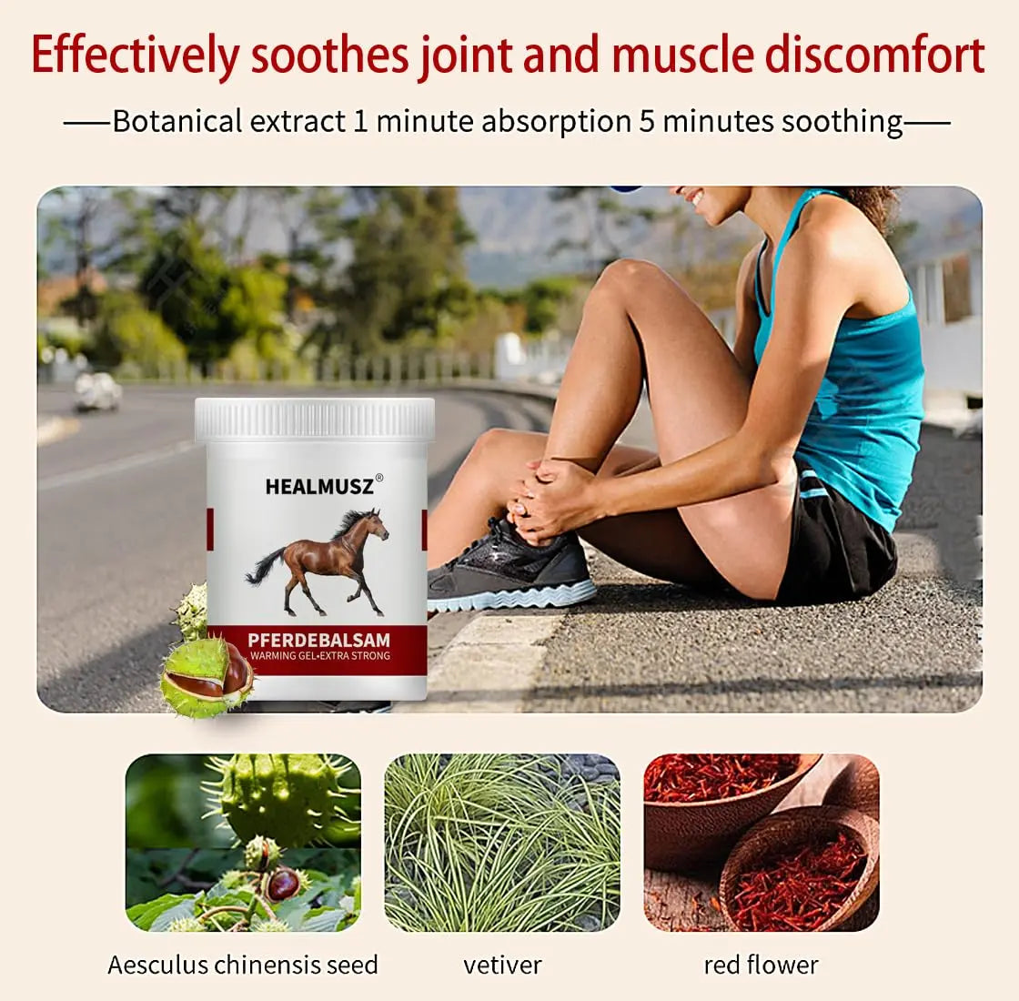 Horse Chestnut Cream Extra Strength Warming Massage Gel 16.9 Fl Oz (500mL) - Pferdebalsam for Varicose Veins, Muscle, Neck & Joint Discomfort, Bruises and Numbness ciwoll uk supplements