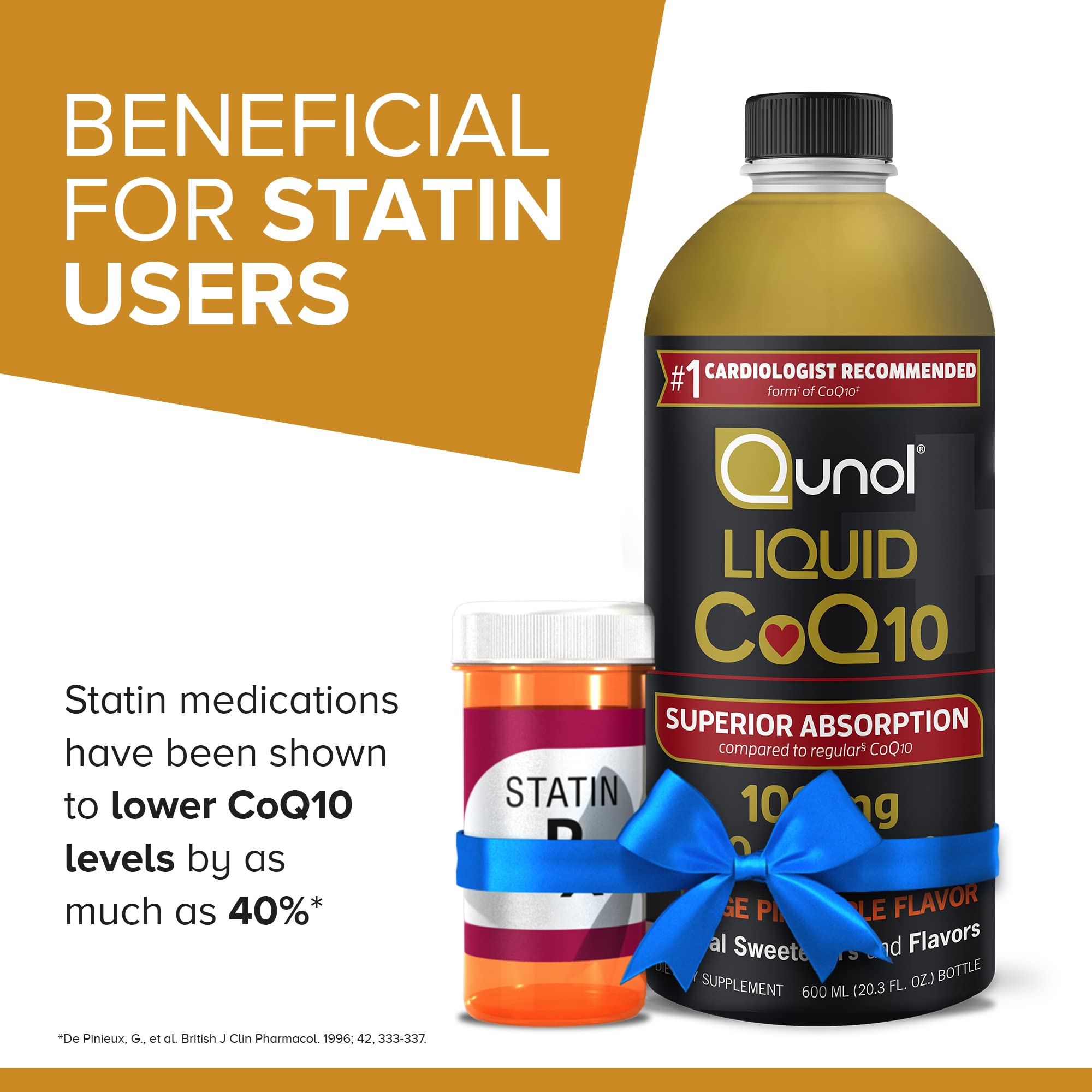 Qunol Liquid CoQ10 100mg, Superior Absorption Natural Supplement Form of Coenzyme Qunol uk supplements