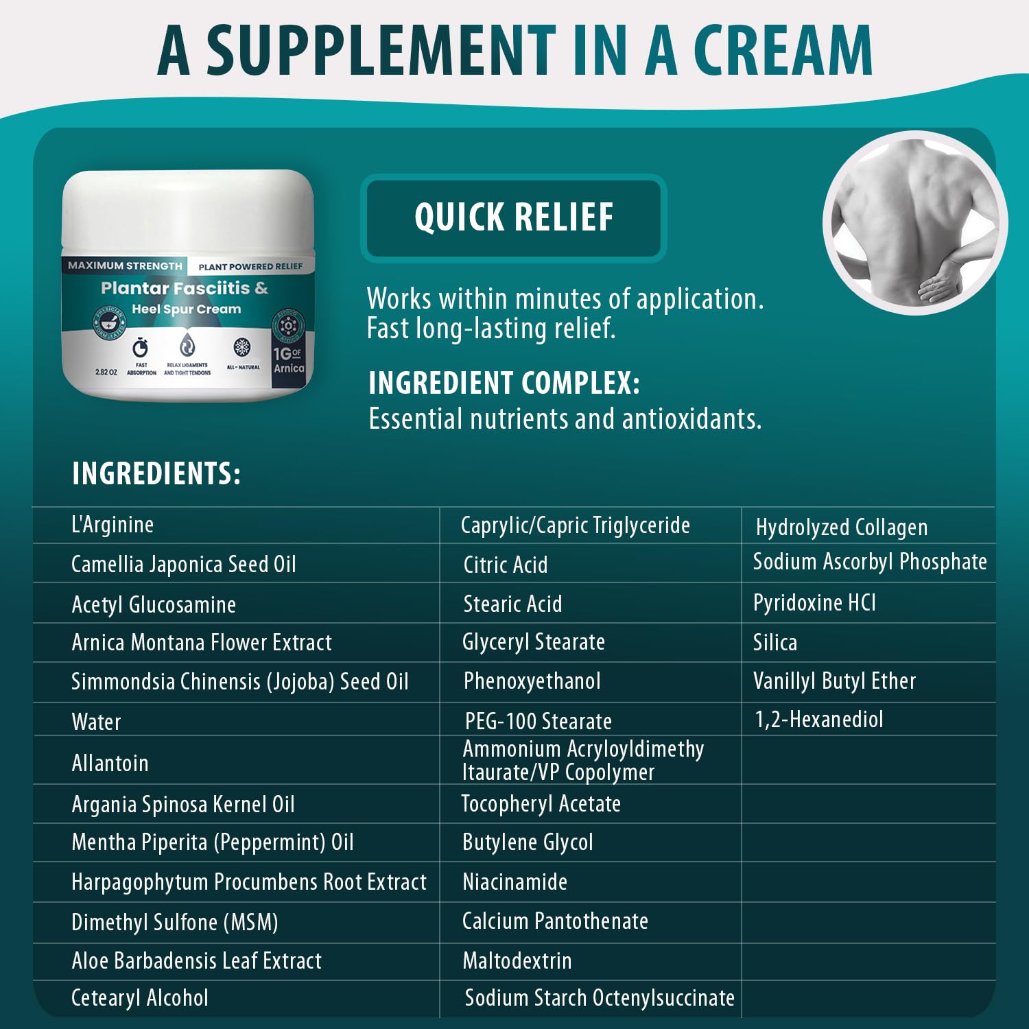 M PAIN MANAGEMENT TECHNOLOGIES Plantar Fasciitis And Heel Spur Cream By PMT - Cream For Foot Relief. High Concentration of Arnica; Vitamin B6, MSM, Glucosamine - To Soothe and Relieve - 2.82 OZ M PAIN MANAGEMENT TECHNOLOGIES uk supplements