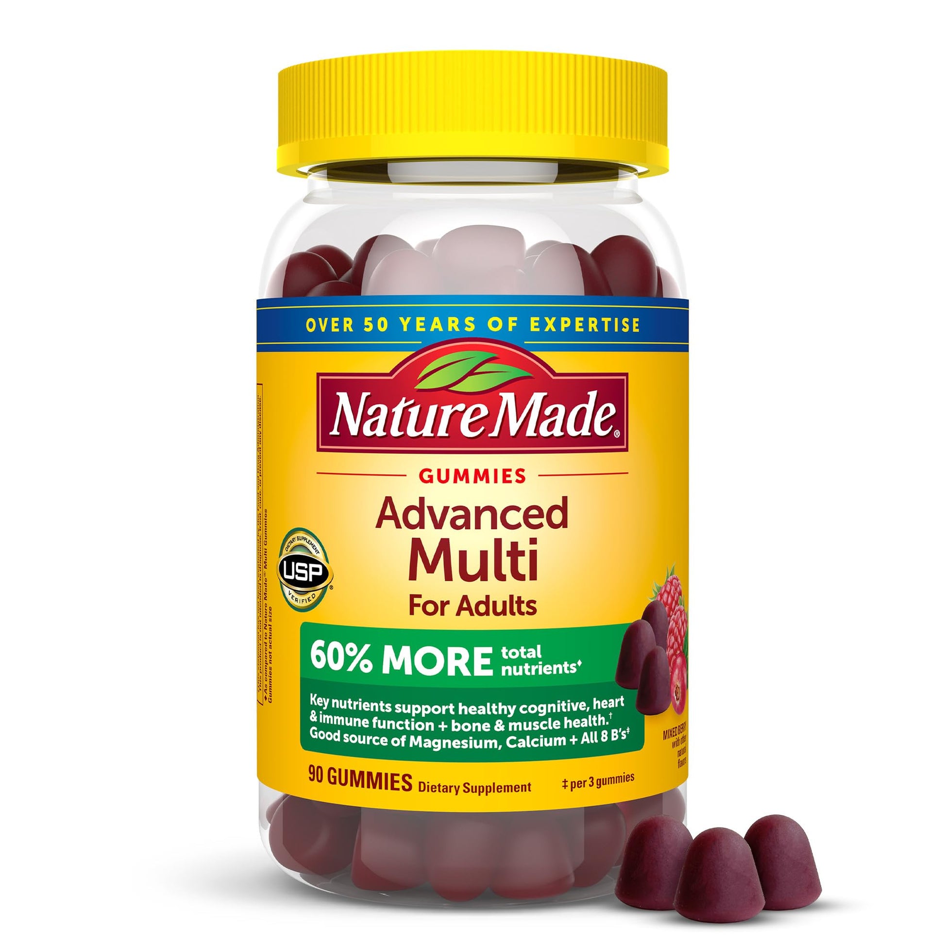 Nature Made Advanced Multivitamin Gummies for Adults, Women's and Men's Multivitamin Gummies with Magnesium Citrate Nature Made uk supplements