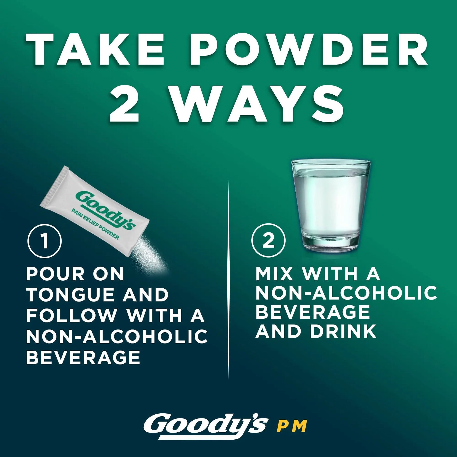 Goody's Nighttime Powder, Pain Reliever & Sleep Aid with Acetaminophen & Diphenhydramine Citrate, Caffeine Free, 16 Count Goody's uk supplements