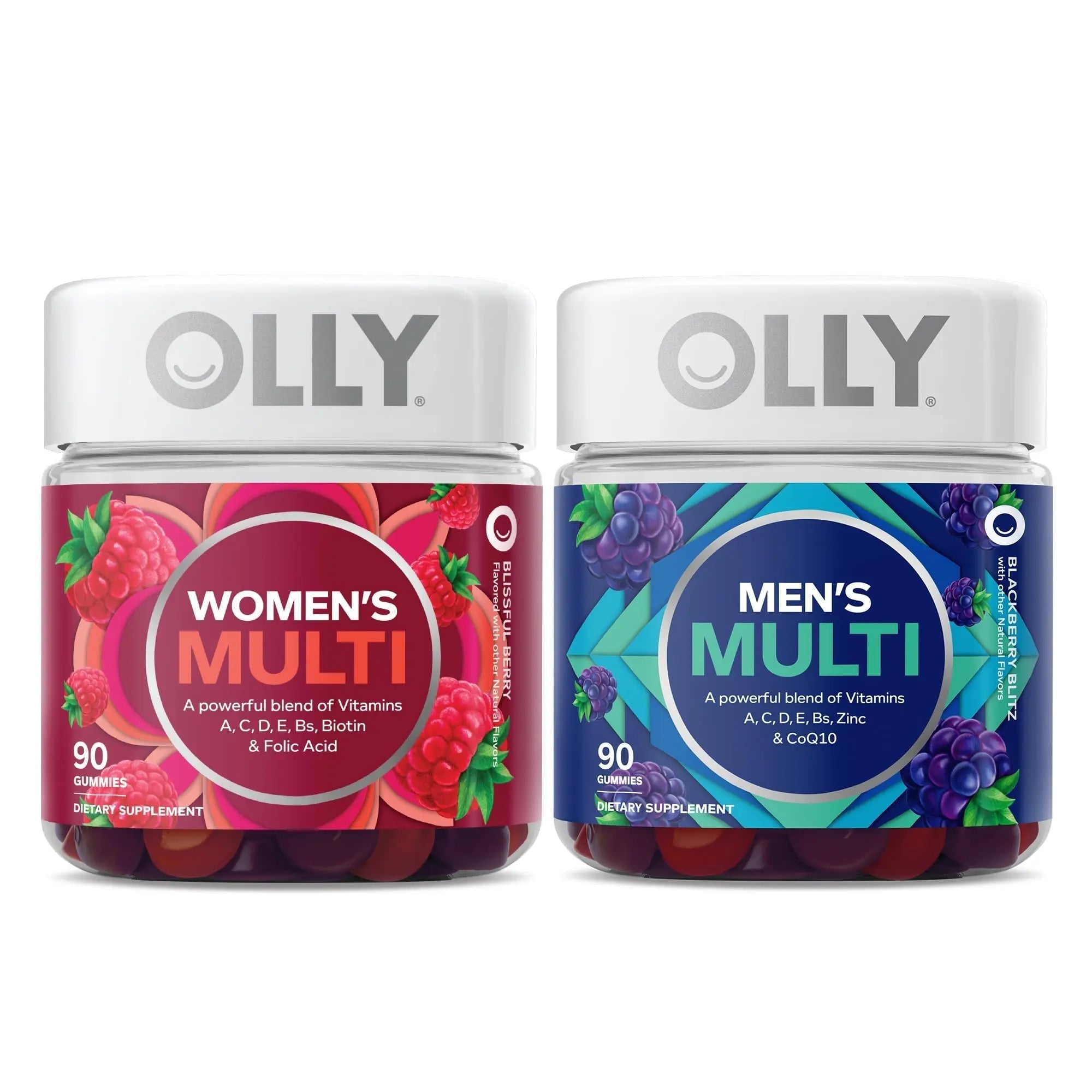 OLLY Women’s Perfect Multi and Men’s Perfect Multi Starter Pack Bundle, Vitamins A, D, C, E, Gummy Multivitamins, 90 Day Supply OLLY uk supplements